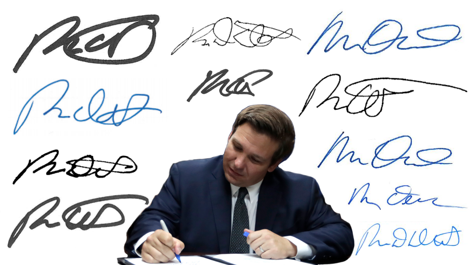 DeSantis wants voters' signatures to match. Would his pass the test?