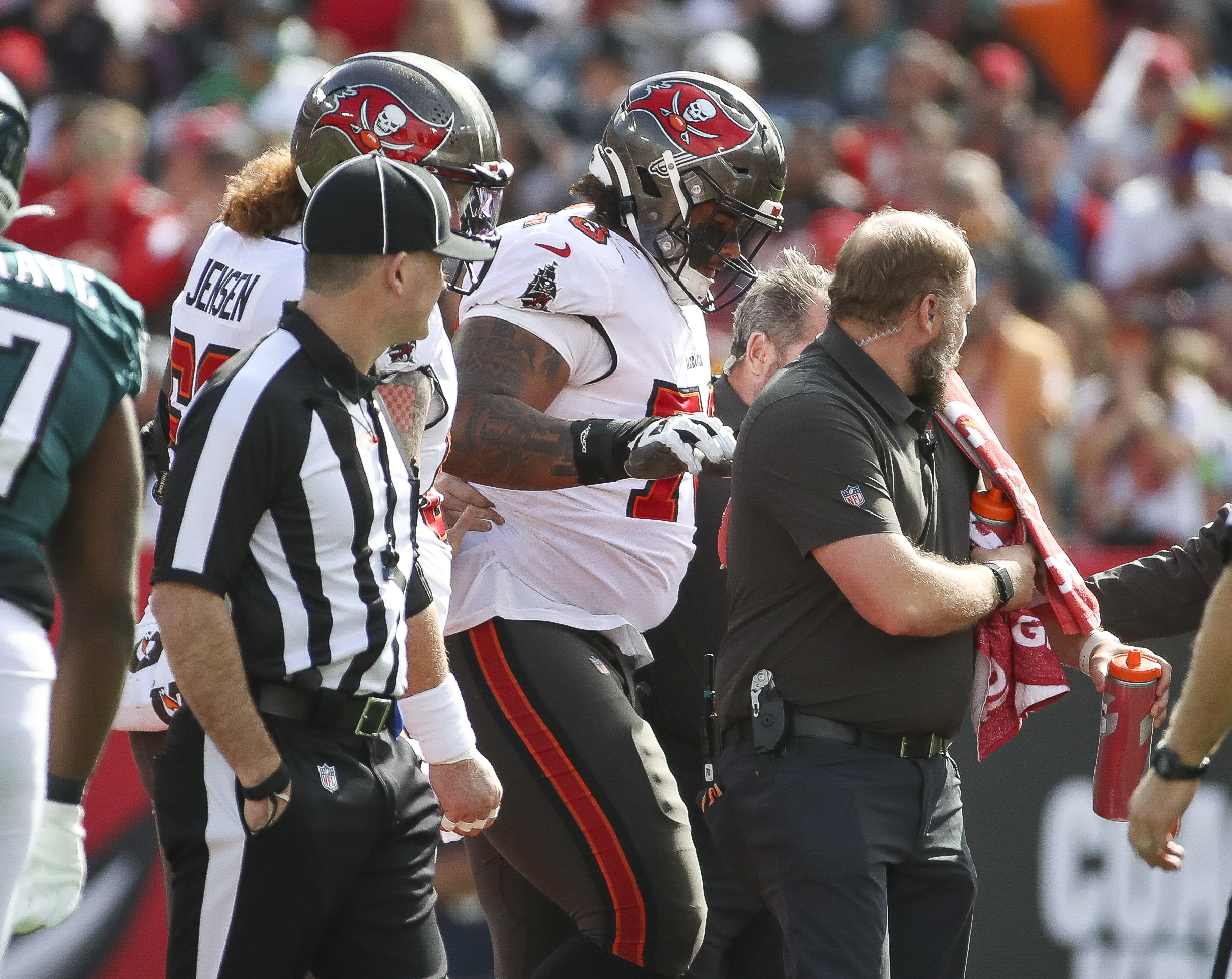 Tampa Bay Buccaneers offensive tackle Tristan Wirfs (78) blocks during an  NFL football game against the New York Jets, Sunday, Jan. 2, 2022, in East  Rutherford, N.J. (AP Photo/Adam Hunger Stock Photo - Alamy