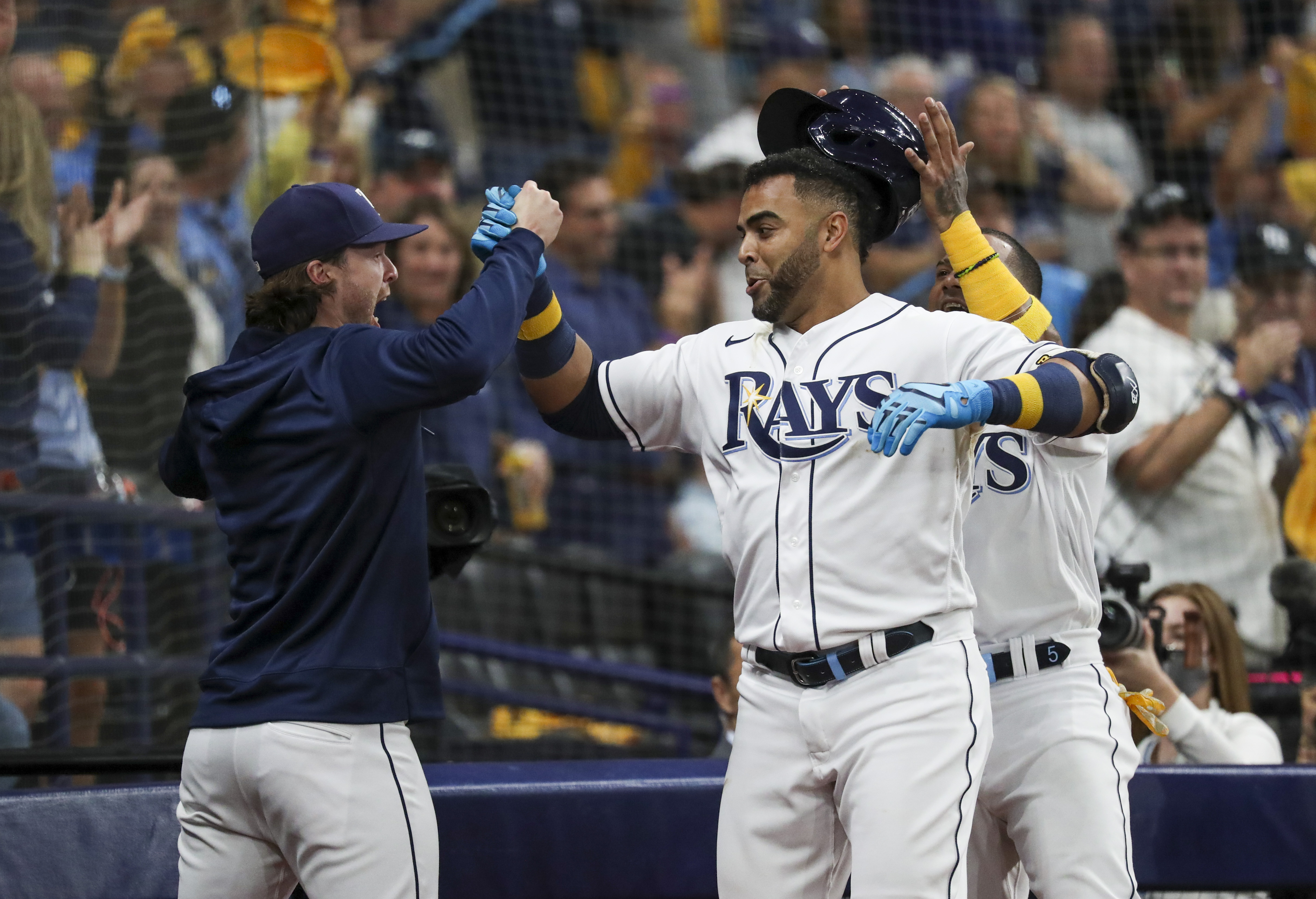 Rays outfielder Brett Phillips emotional after hitting home run