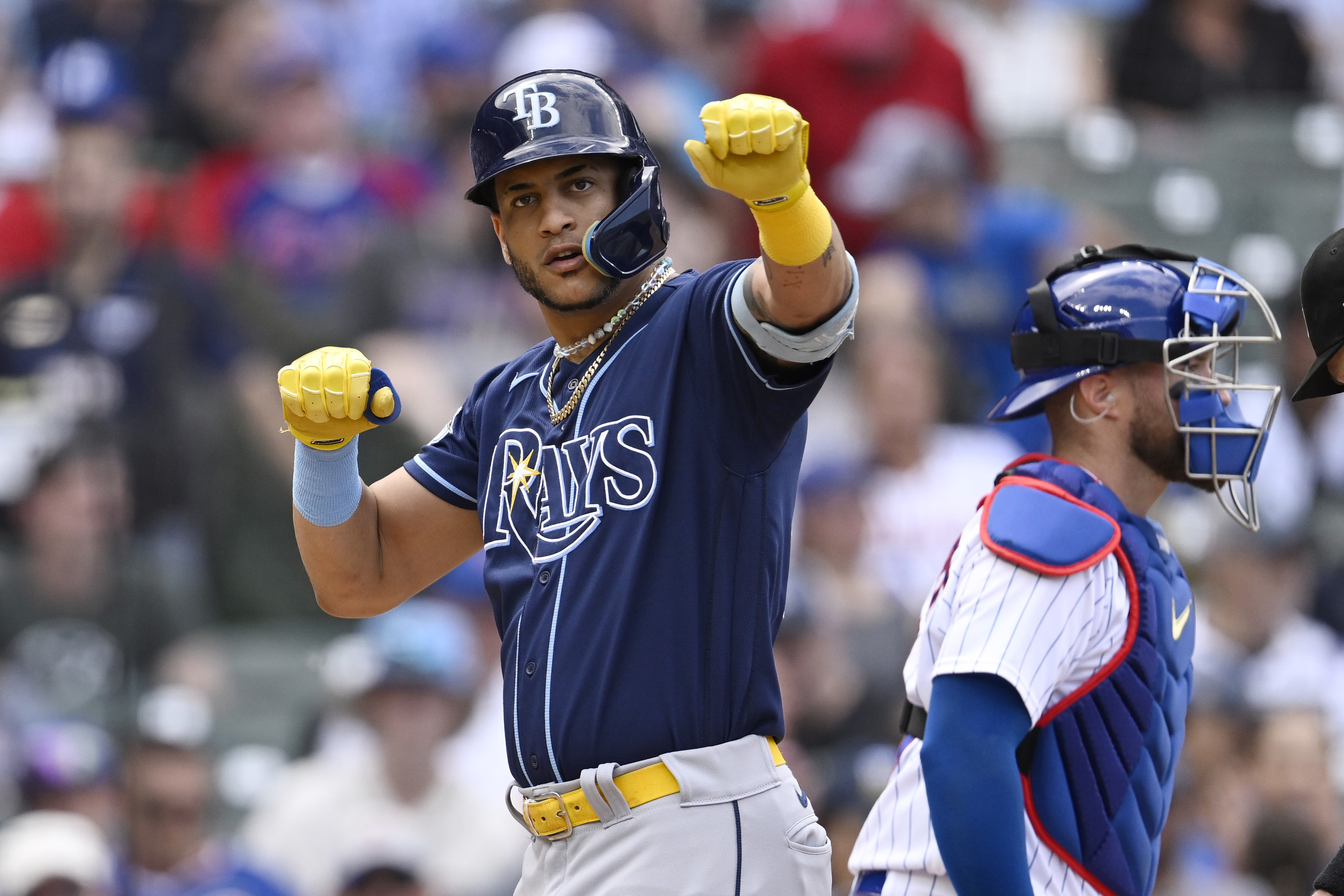 Rays find some power late, beat Cubs to avoid sweep