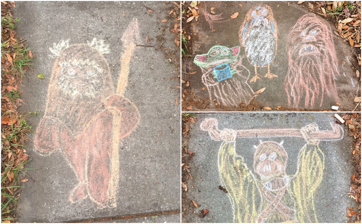 As rain falls on Tampa Bay, sidewalk chalk art melts away