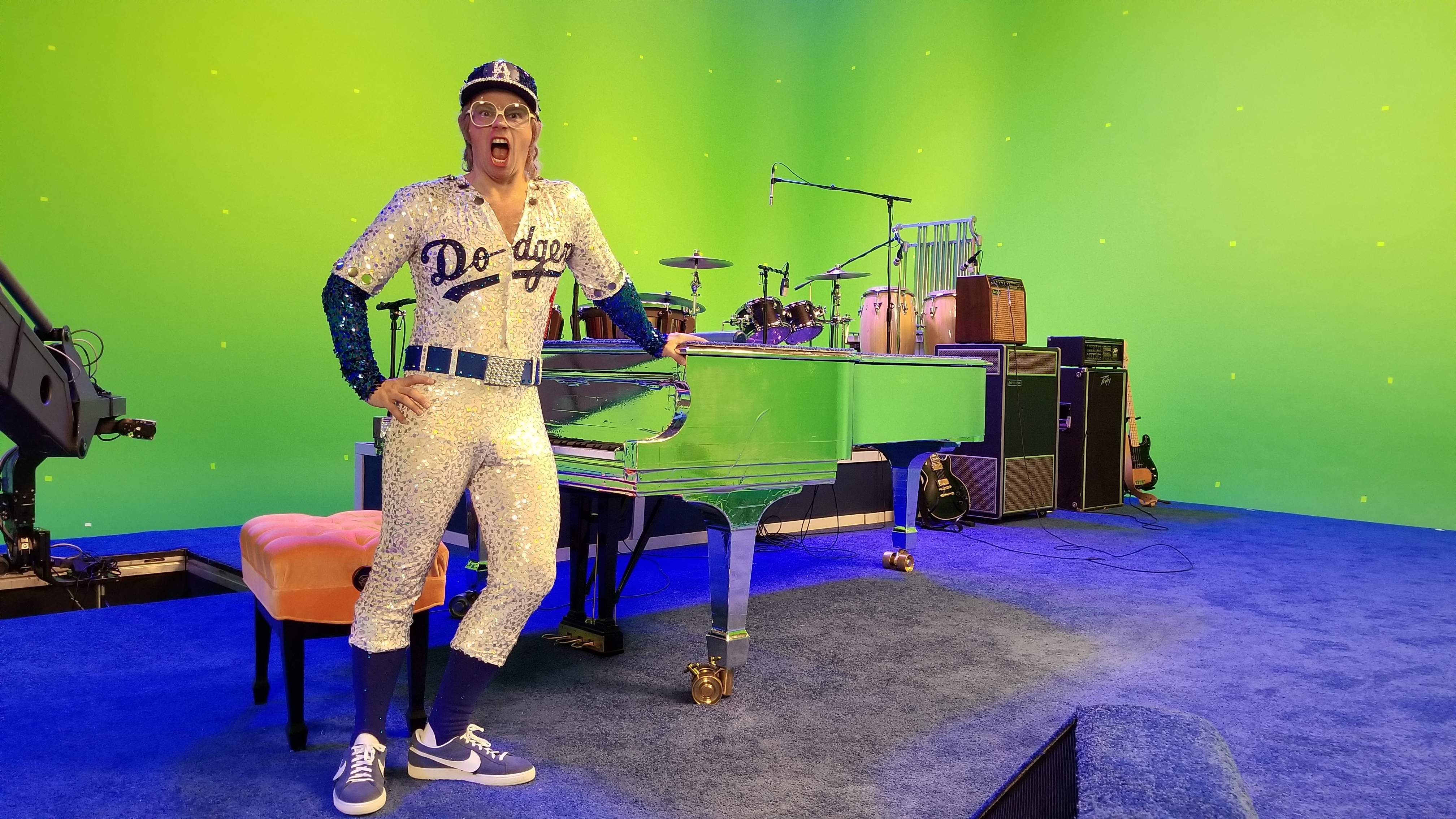 Elton John @ His Sold Out Dodgers Stadium Concert Wearing