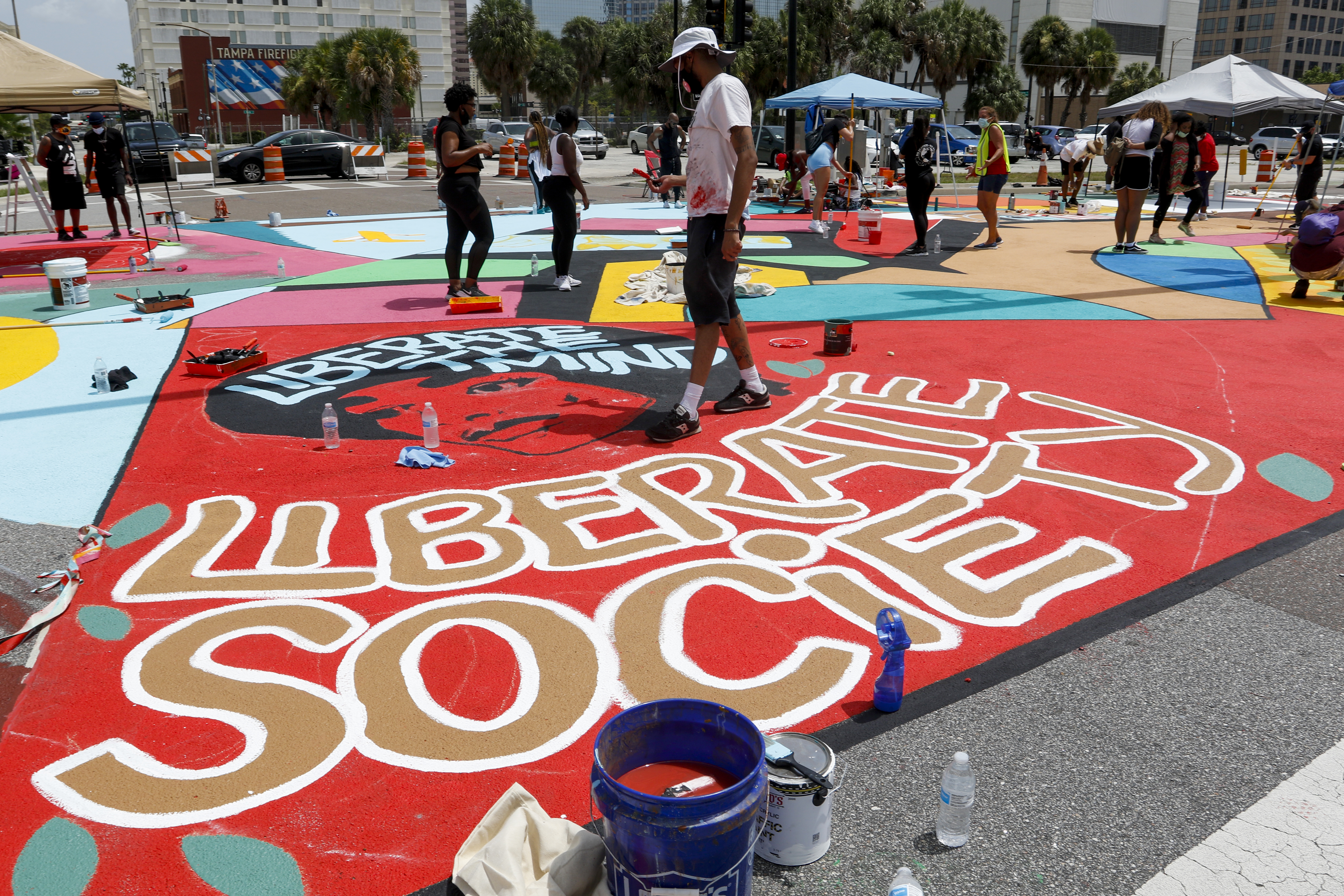 Tampa artists discuss their Black Lives Matter themed intersection