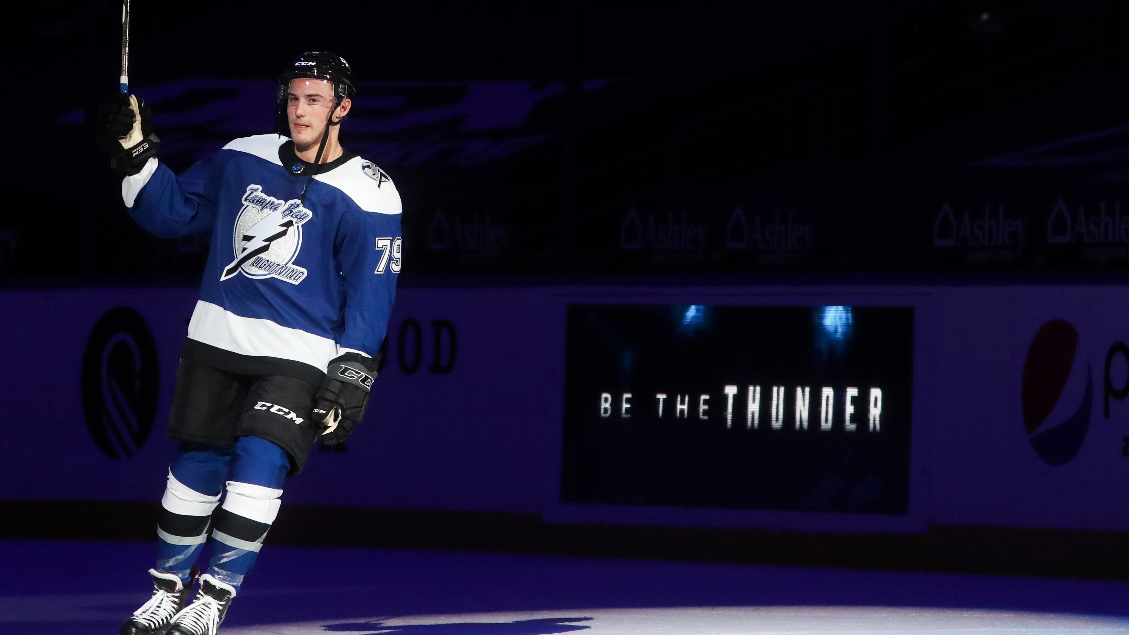 Tampa Bay Lightning's Ross Colton in action during the first
