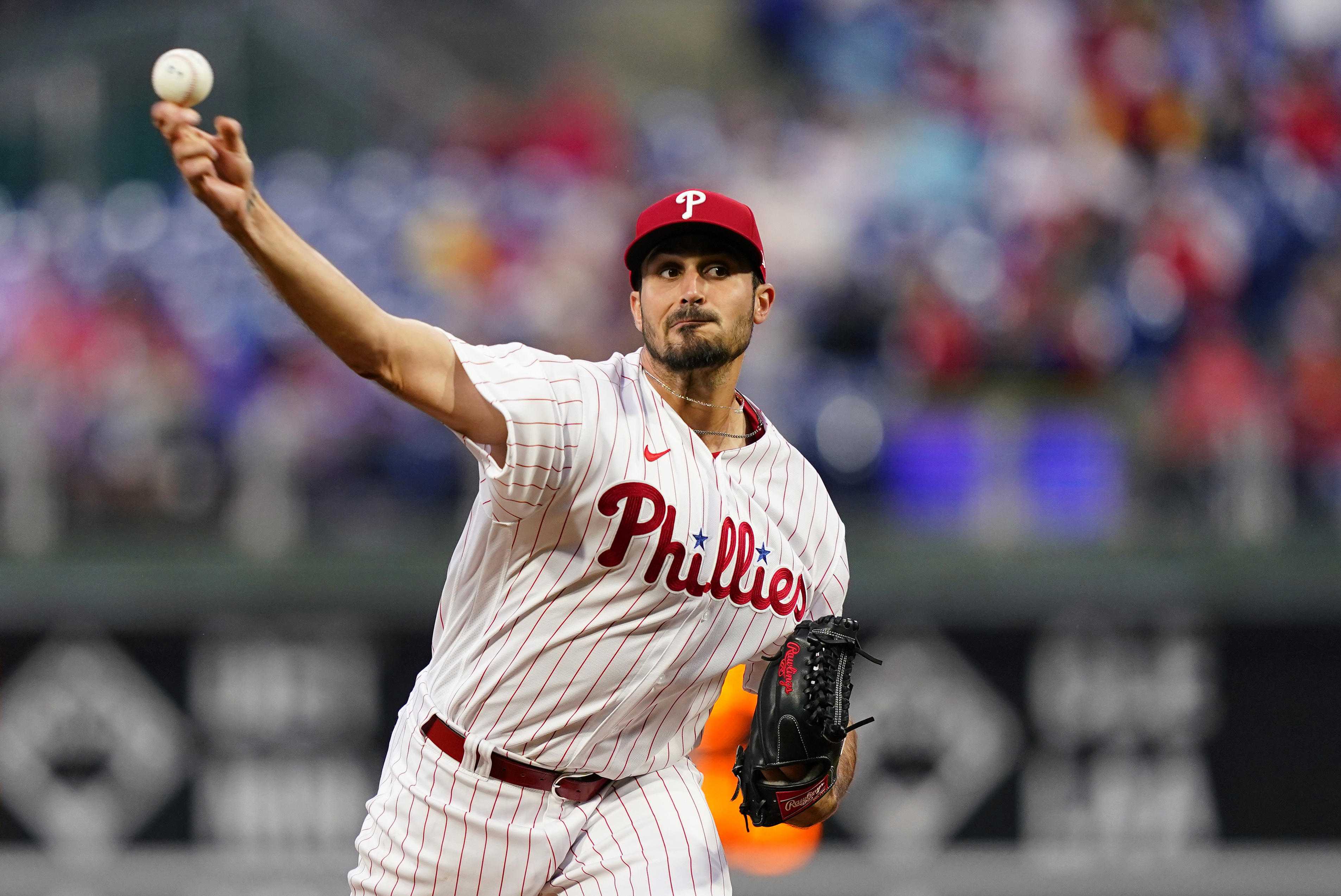 Rays' Zach Eflin receives his 2022 NL championship ring from Phillies