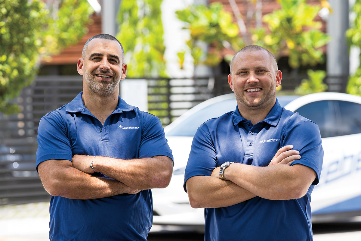 Jason Spiegel and Kris Kimball, co-founders of Freebee