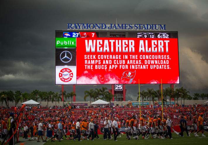 Rain forces Buccaneers practice into Tropicana Dome - NBC Sports