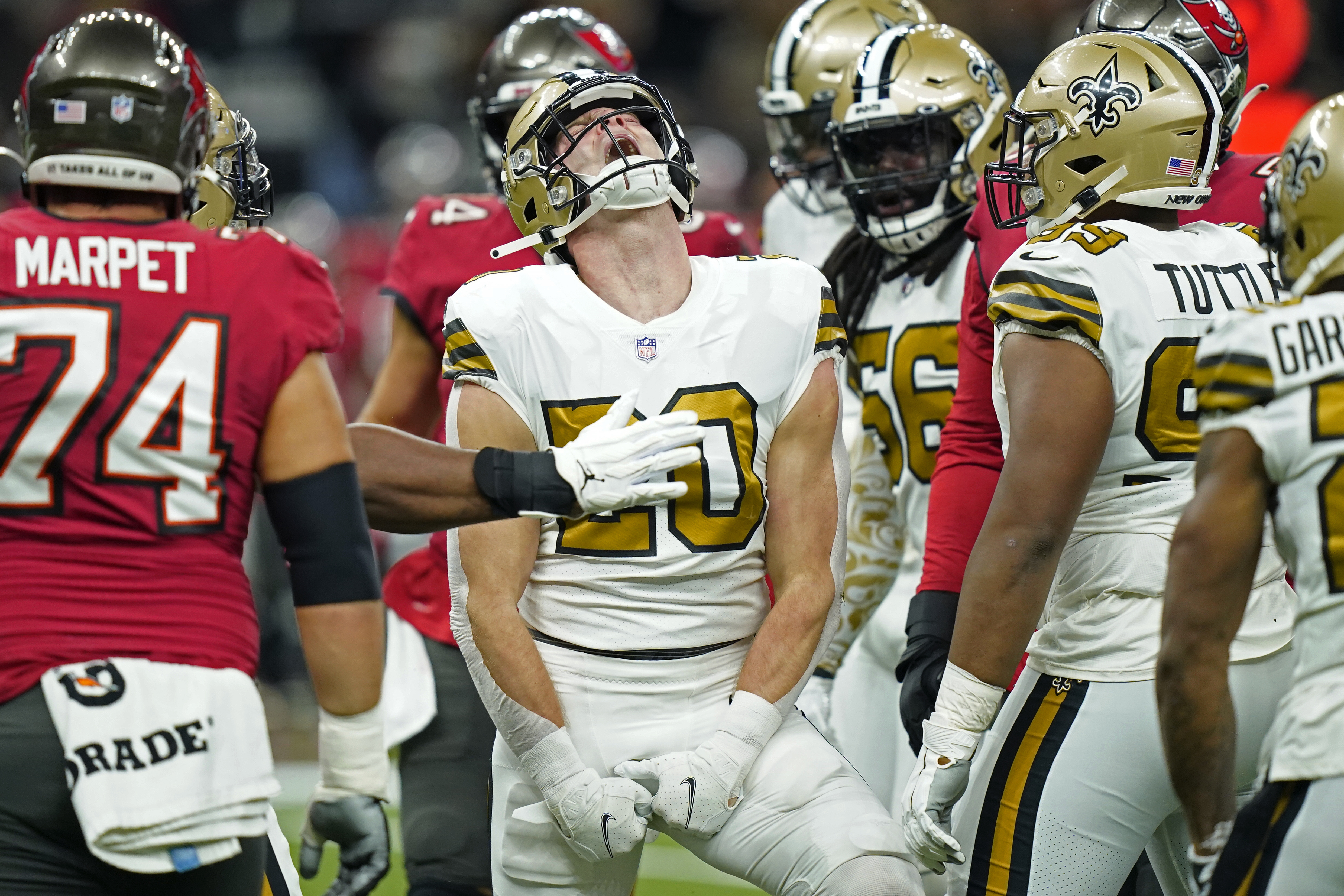 New Orleans Saints - Top Saints pick Marshon Lattimore showing off the new  all gold collar on the Saints jerseys!