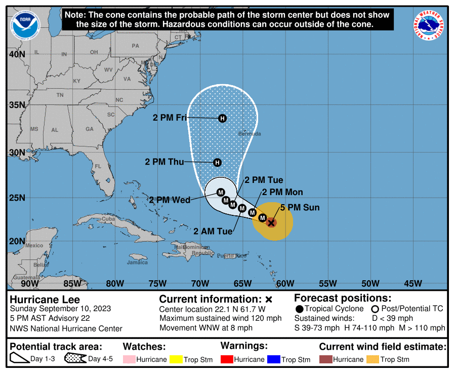 Hurricane Lee unleashes heavy swell on northern Caribbean