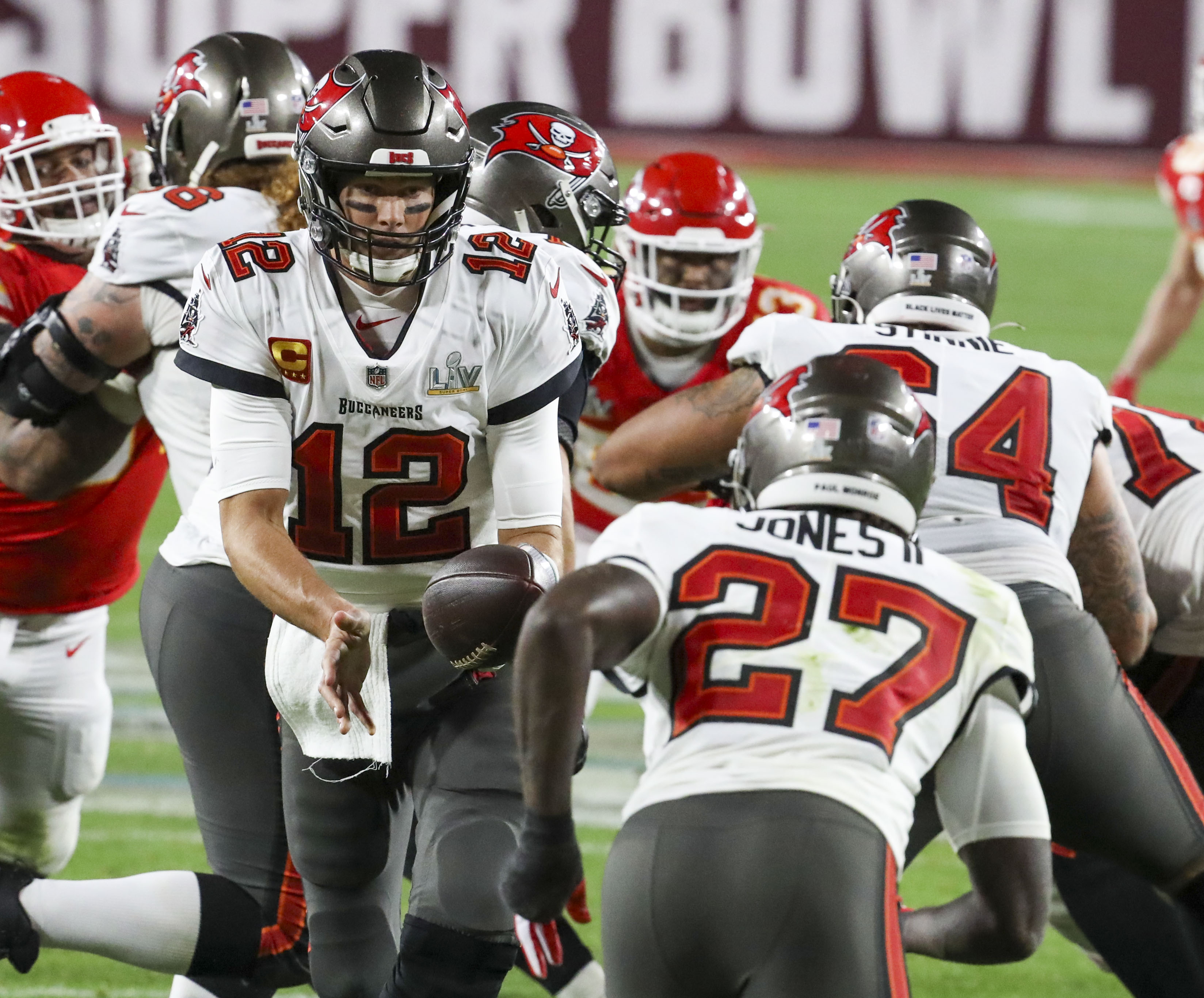 PHOTOS: Buccaneers players, family members celebrate Super Bowl LV win