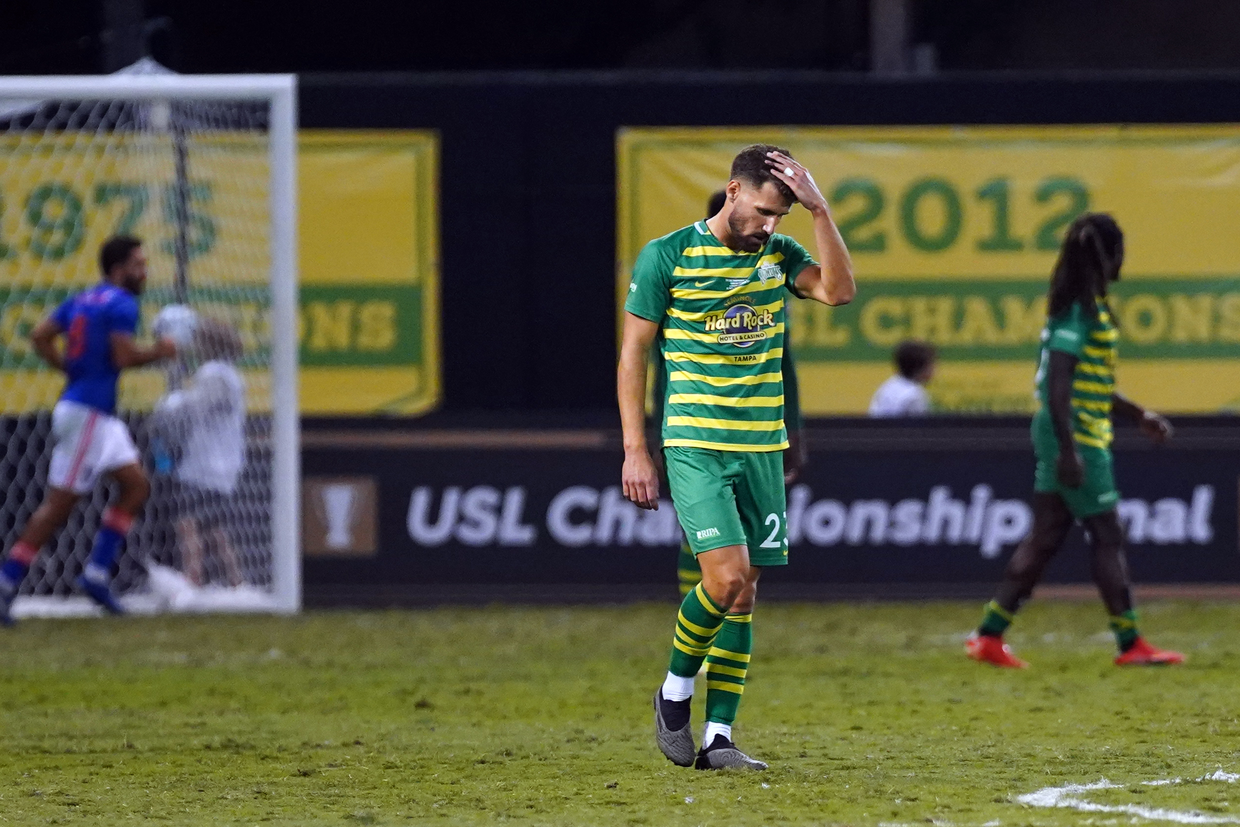 St. Petersburg, FL USA: Tampa Bay Rowdies goalkeeper Raiko