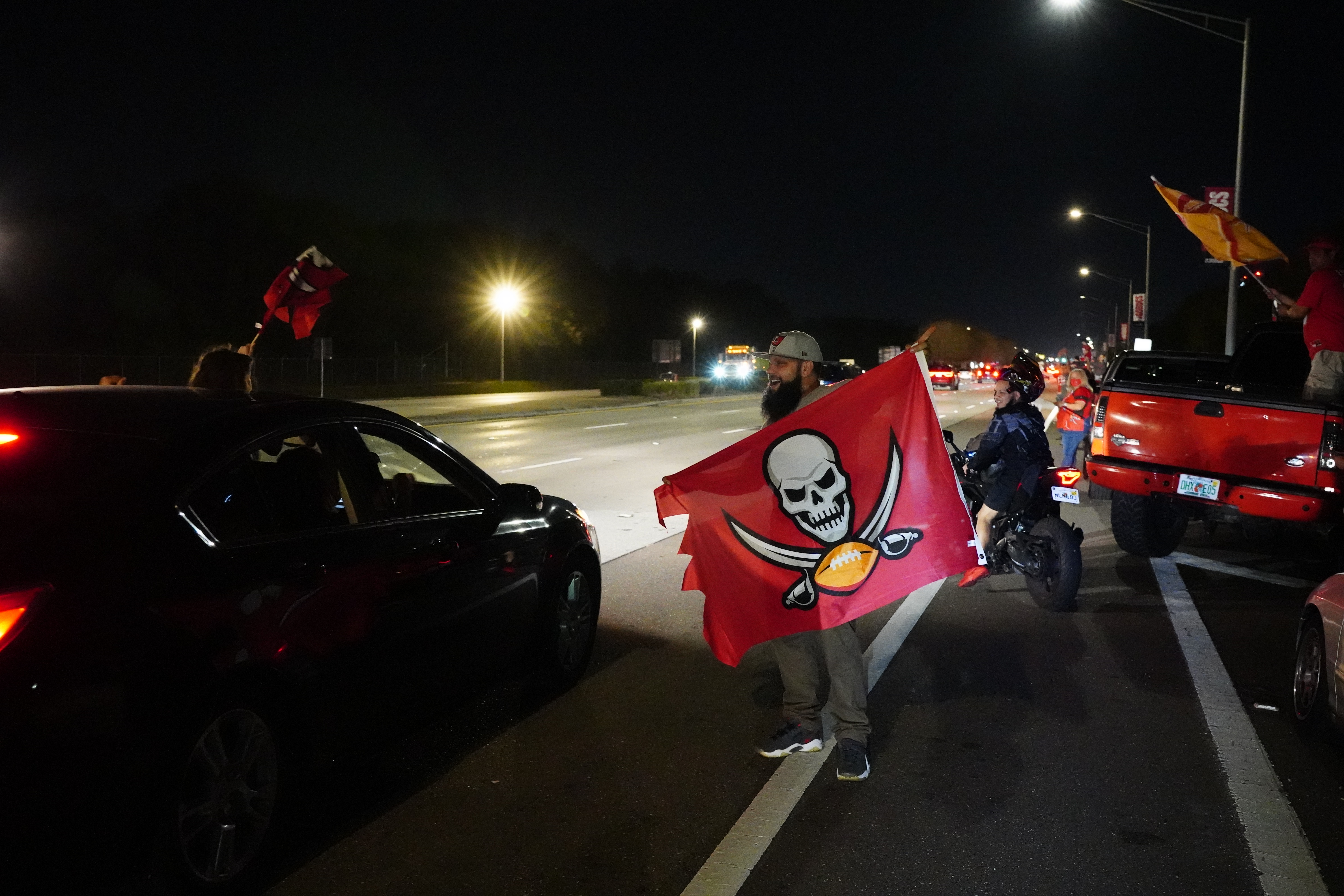 Tampa Bay Buccaneers fans celebrate historic win