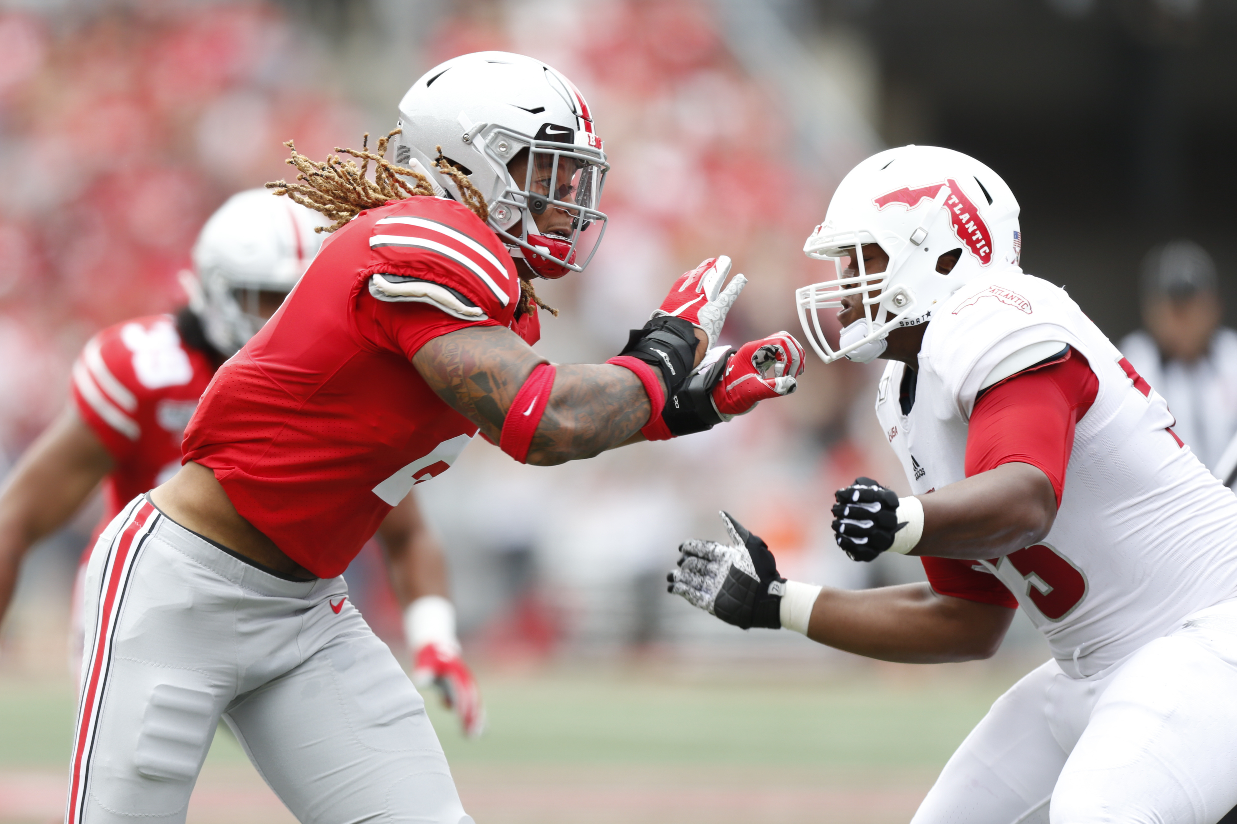 Tampa Bay Buccaneers offensive tackle Brandon Walton (73) walks