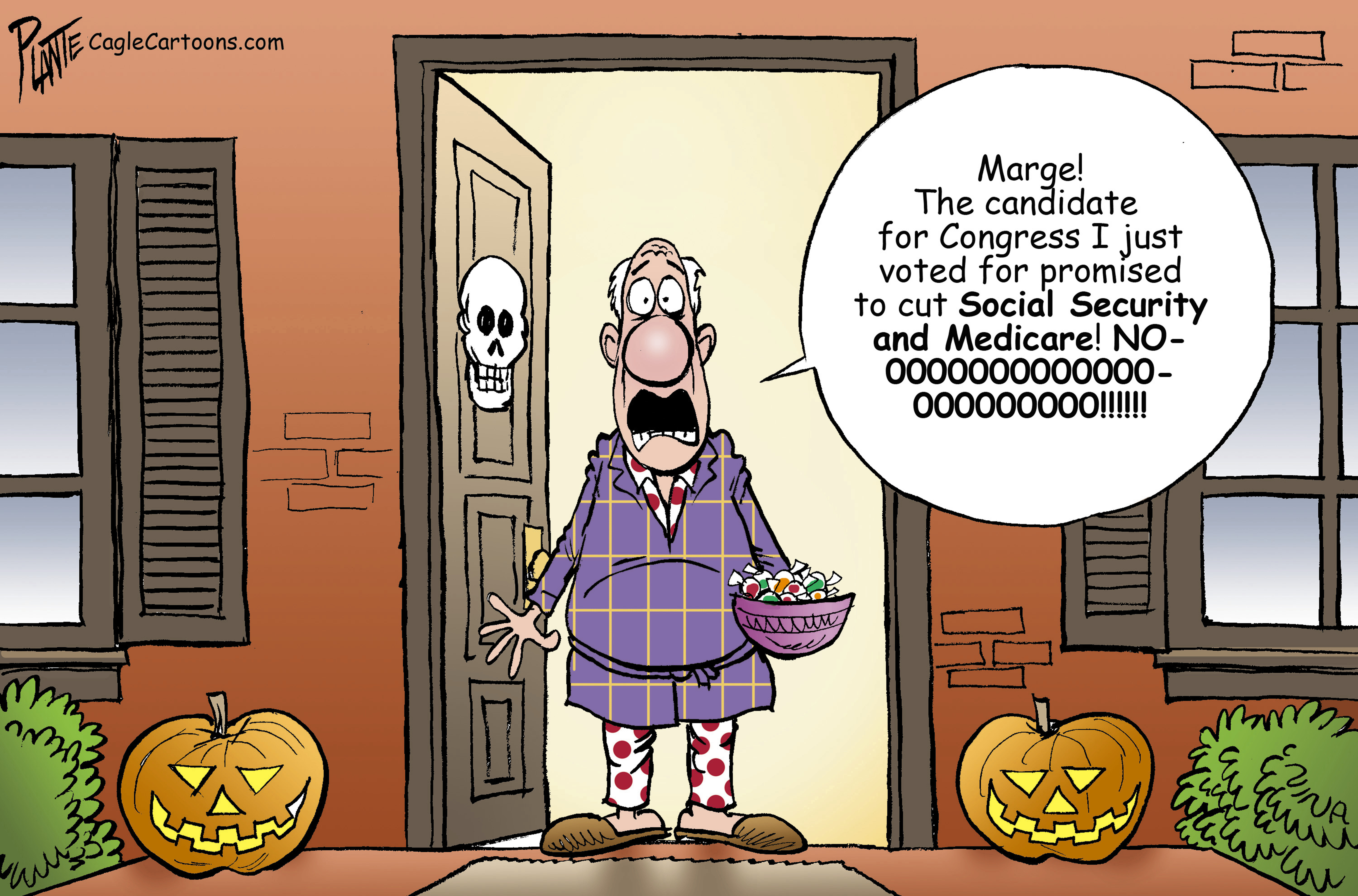 Browns Halloween candy bowl: Editorial Cartoon for Oct. 30 