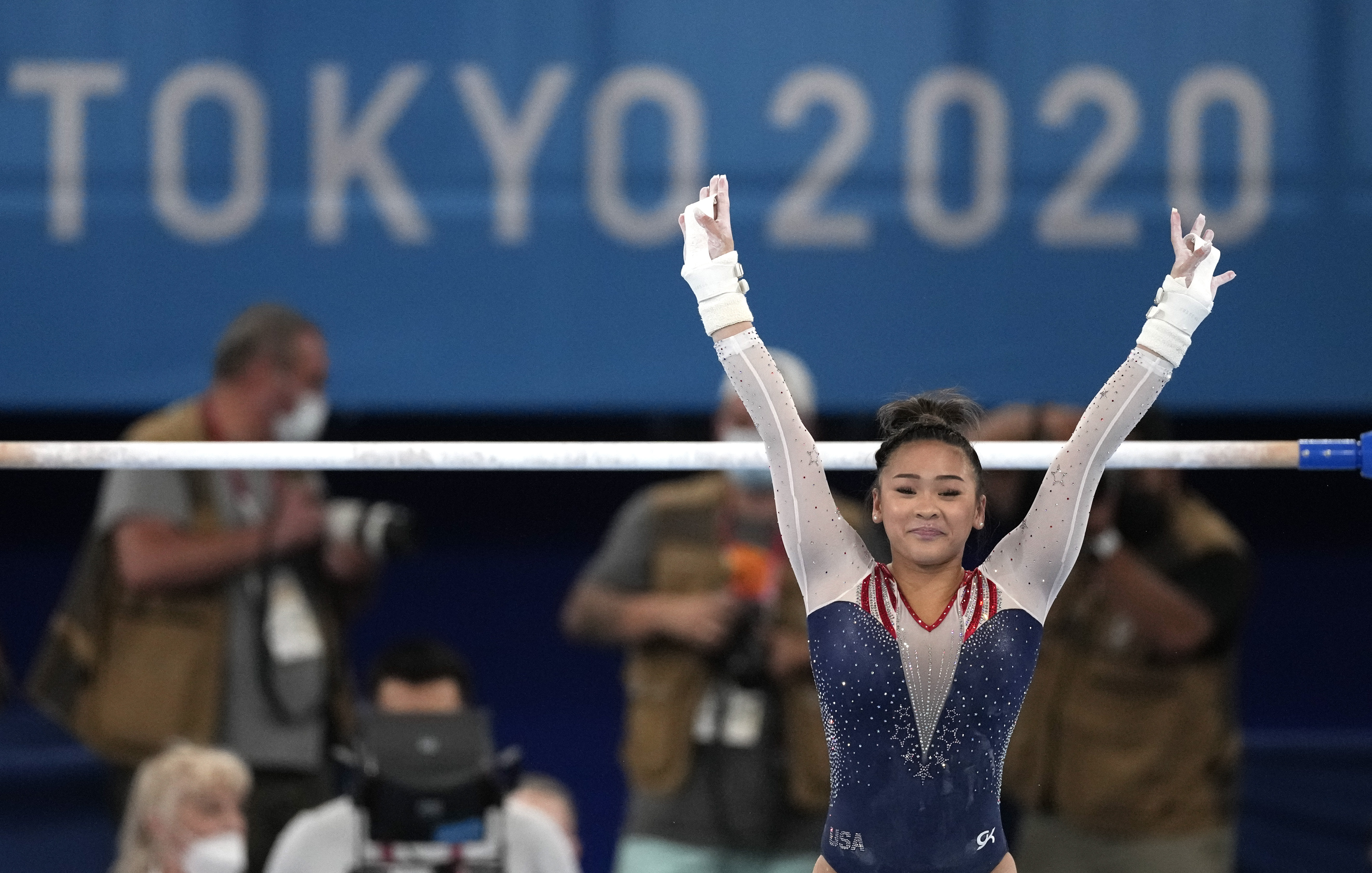 United States' Suni Lee wins gymnastics all-around gold
