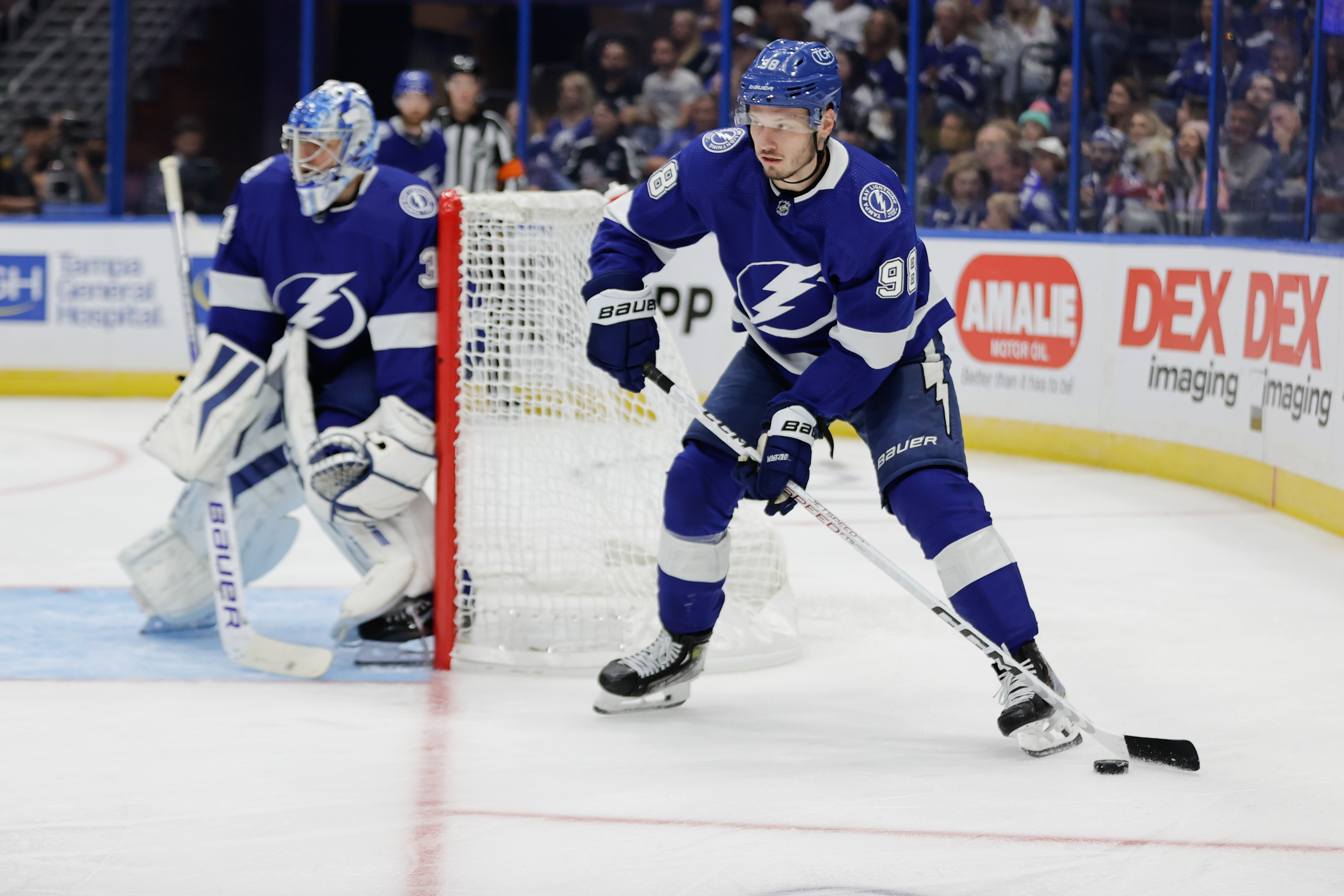 Lightning's Mikhail Sergachev absent from practice, status in question