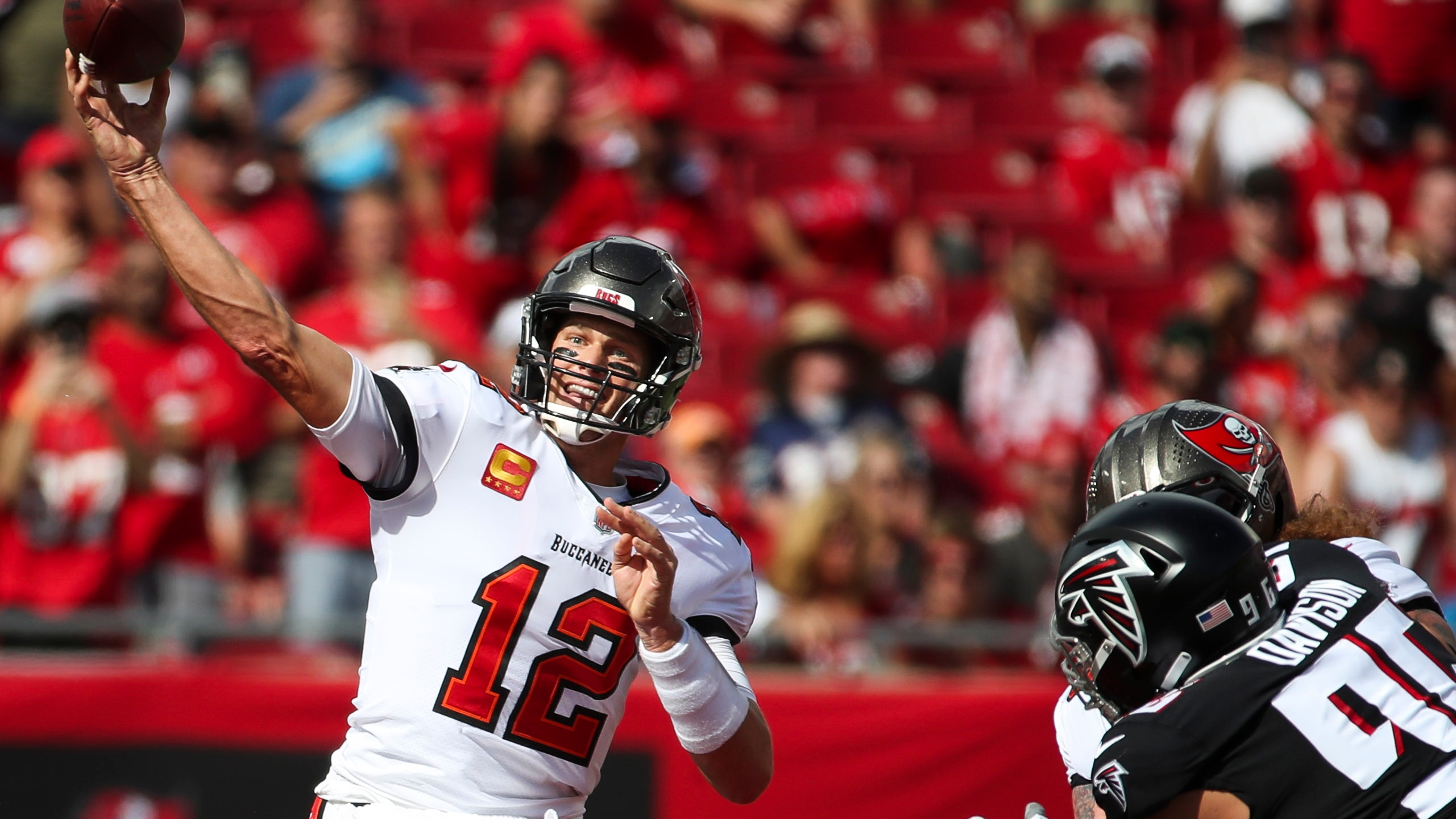 Tampa Bay Buccaneers cornerback Sean Murphy-Bunting (23) works during the  first half of an NFL football game against the Atlanta Falcons, Sunday,  Jan. 8, 2023, in Atlanta. The Atlanta Falcons won 30-17. (