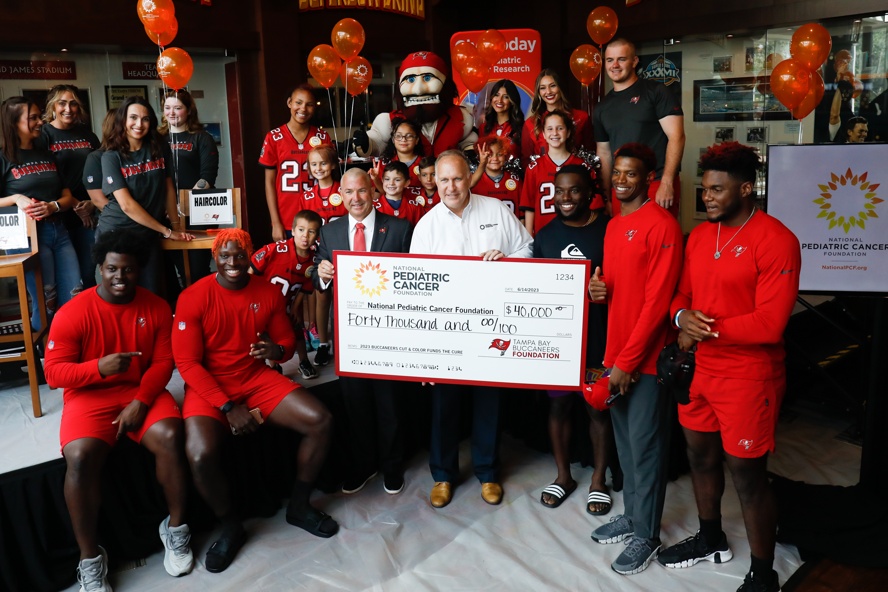 Buccaneers Raise More Than $65,000 in Donations Towards This Year's 9th  Annual Cut and Color Funds the Cure Challenge