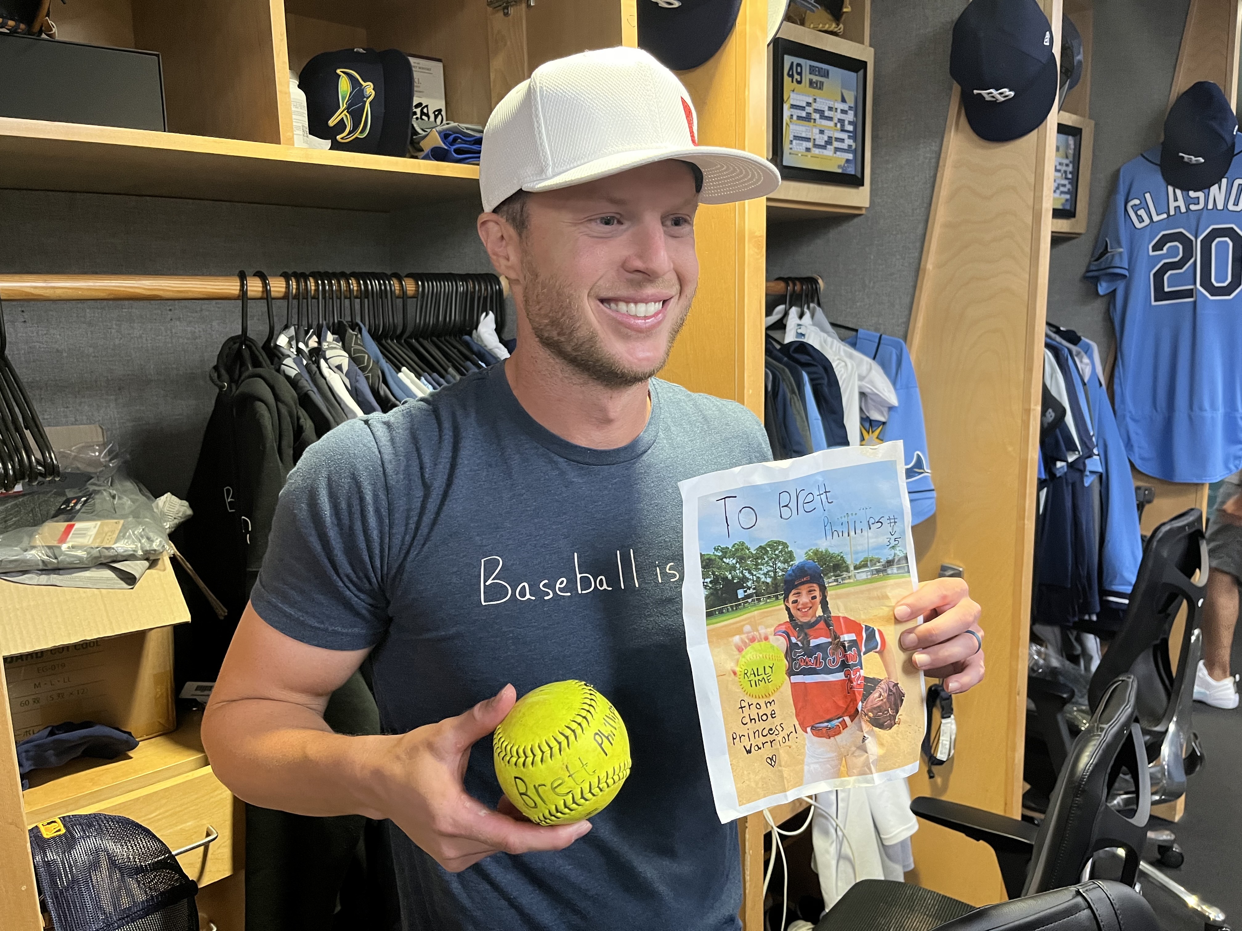 Inspired By Young Cancer Patient, Rays' Brett Phillips Launches