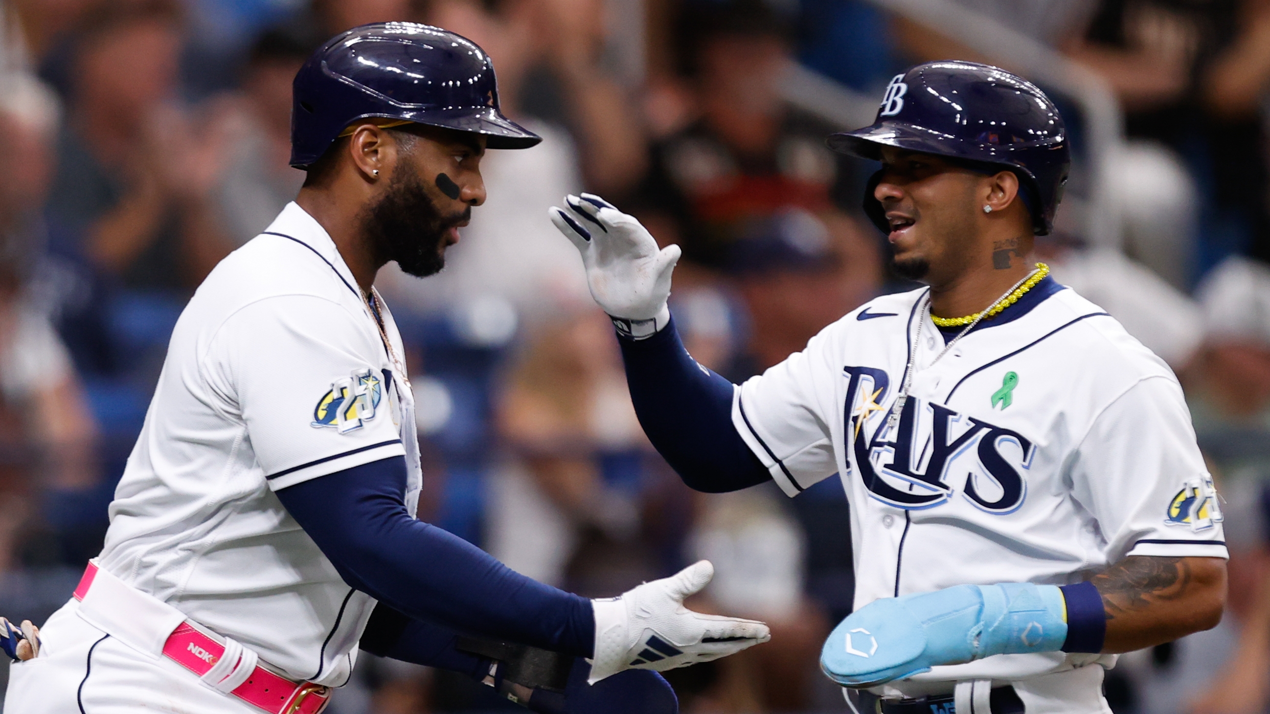 The Tampa Bay Rays Yandy Diaz Wander Franco Randy Arozarena