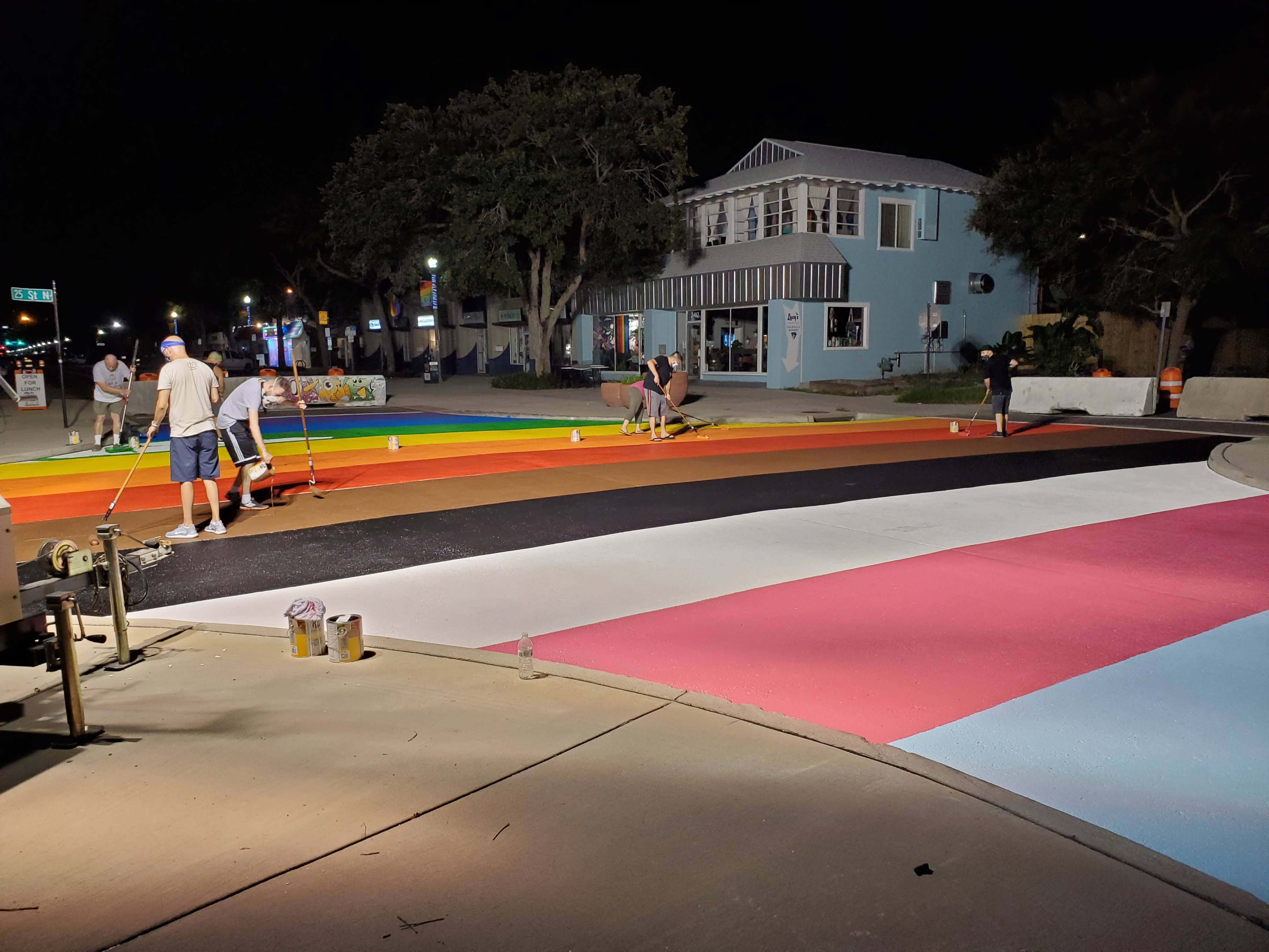 Tropicana Field lights up in rainbow colors for Pride Month