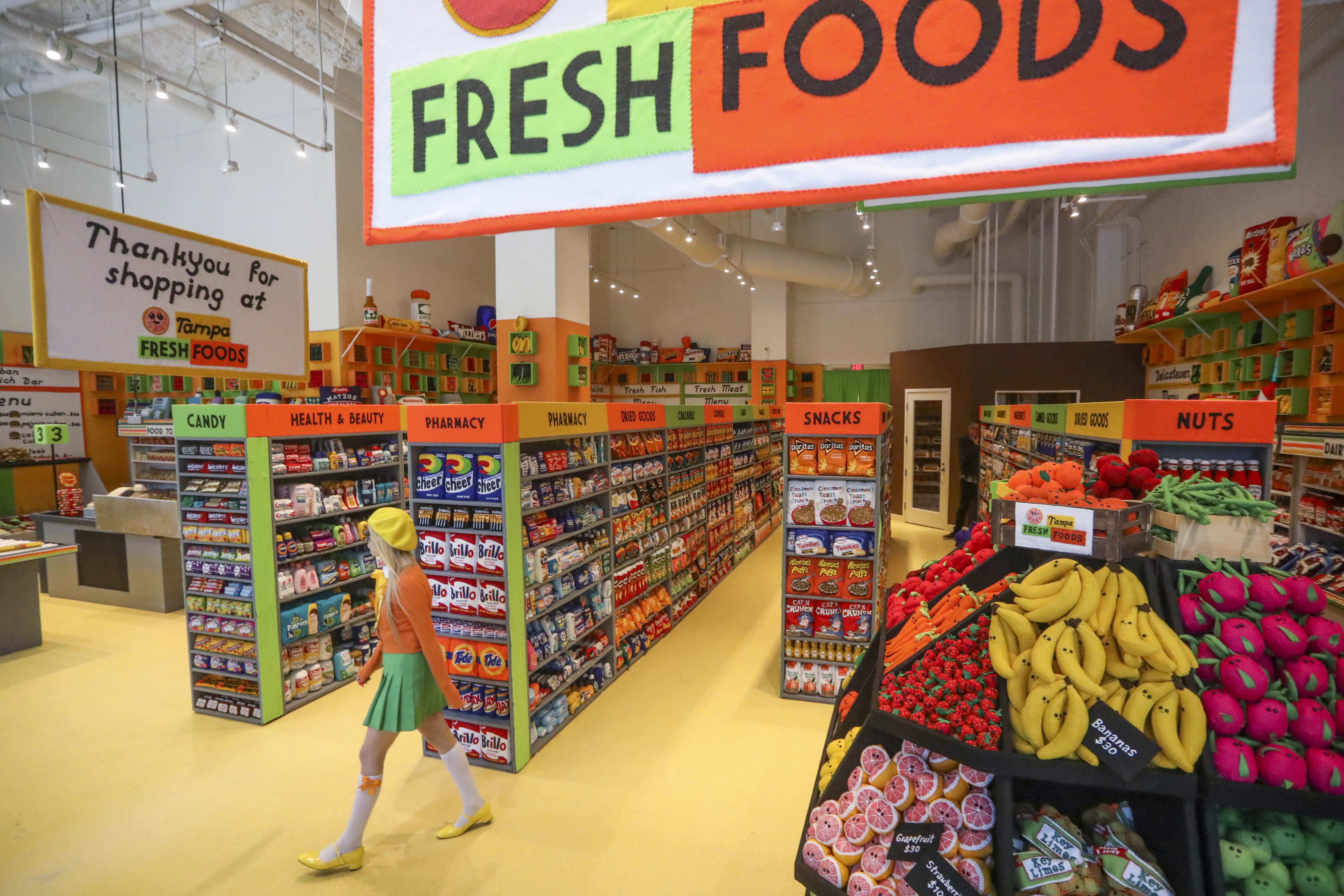 Tampa Fresh Foods,' a grocery store made entirely of felt, opens at Water  Street