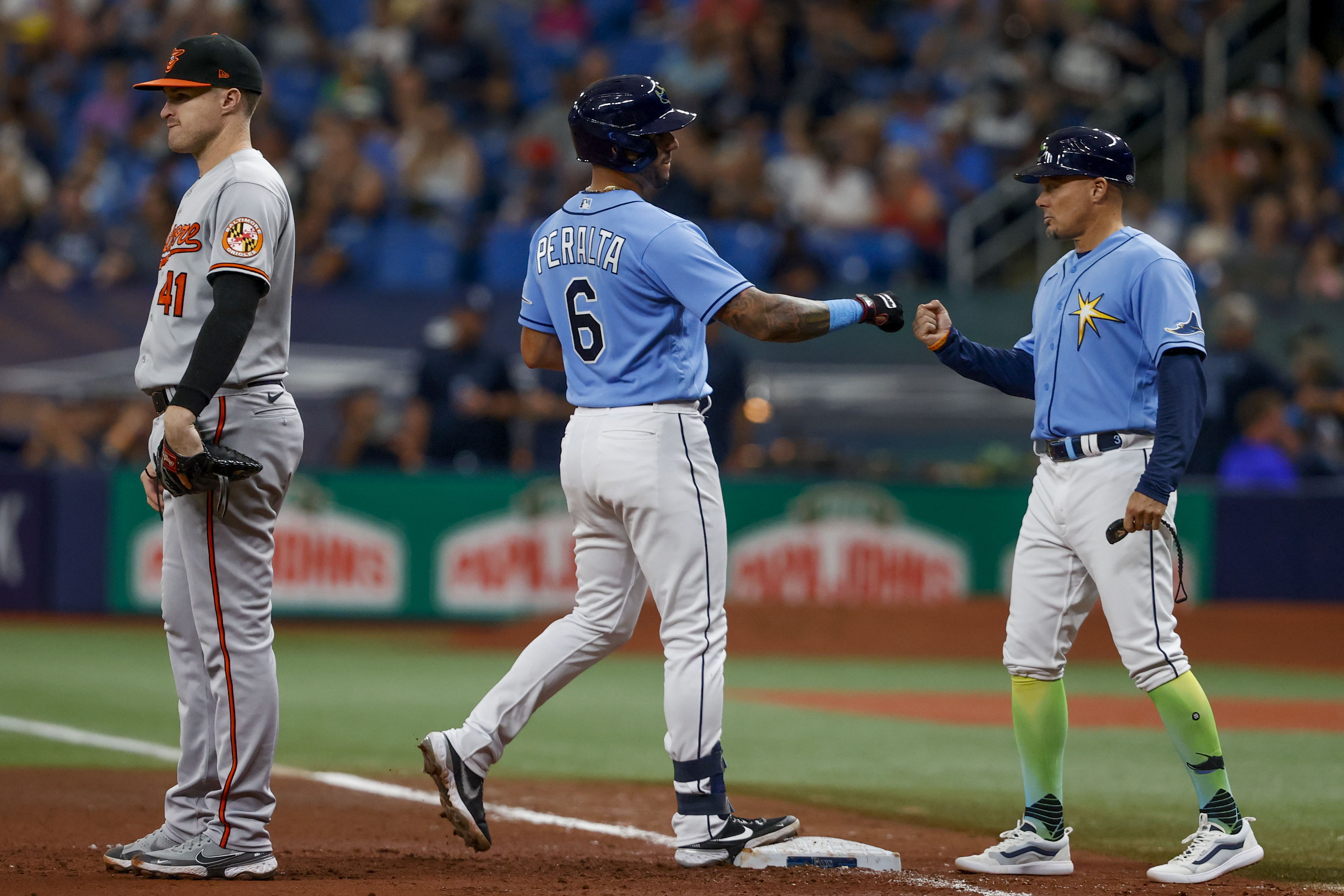 Jorge Mateo breaks up perfect game vs. Rays