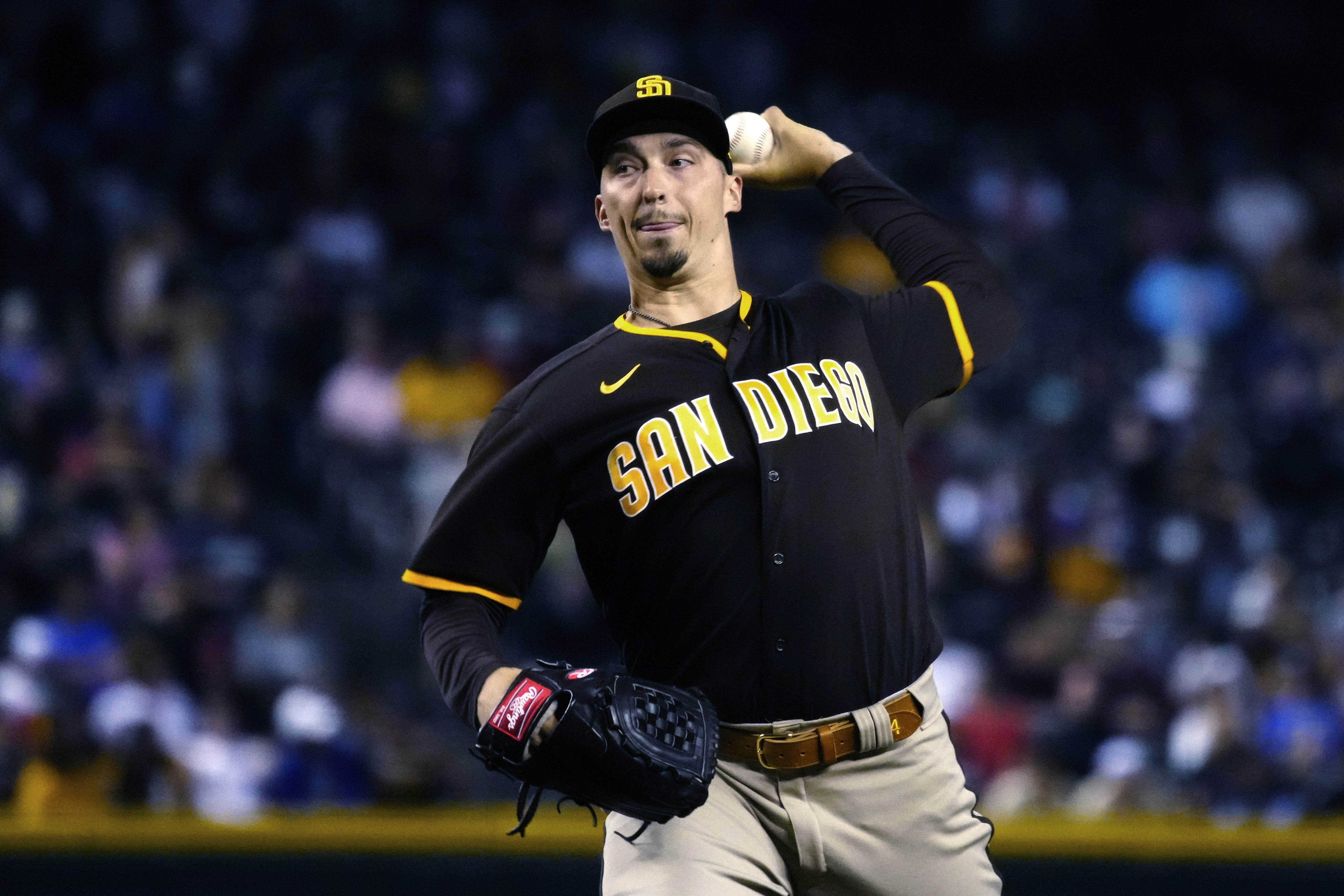 Padres working on combined no-hitter after starter Blake Snell removed in  8th inning vs Rockies