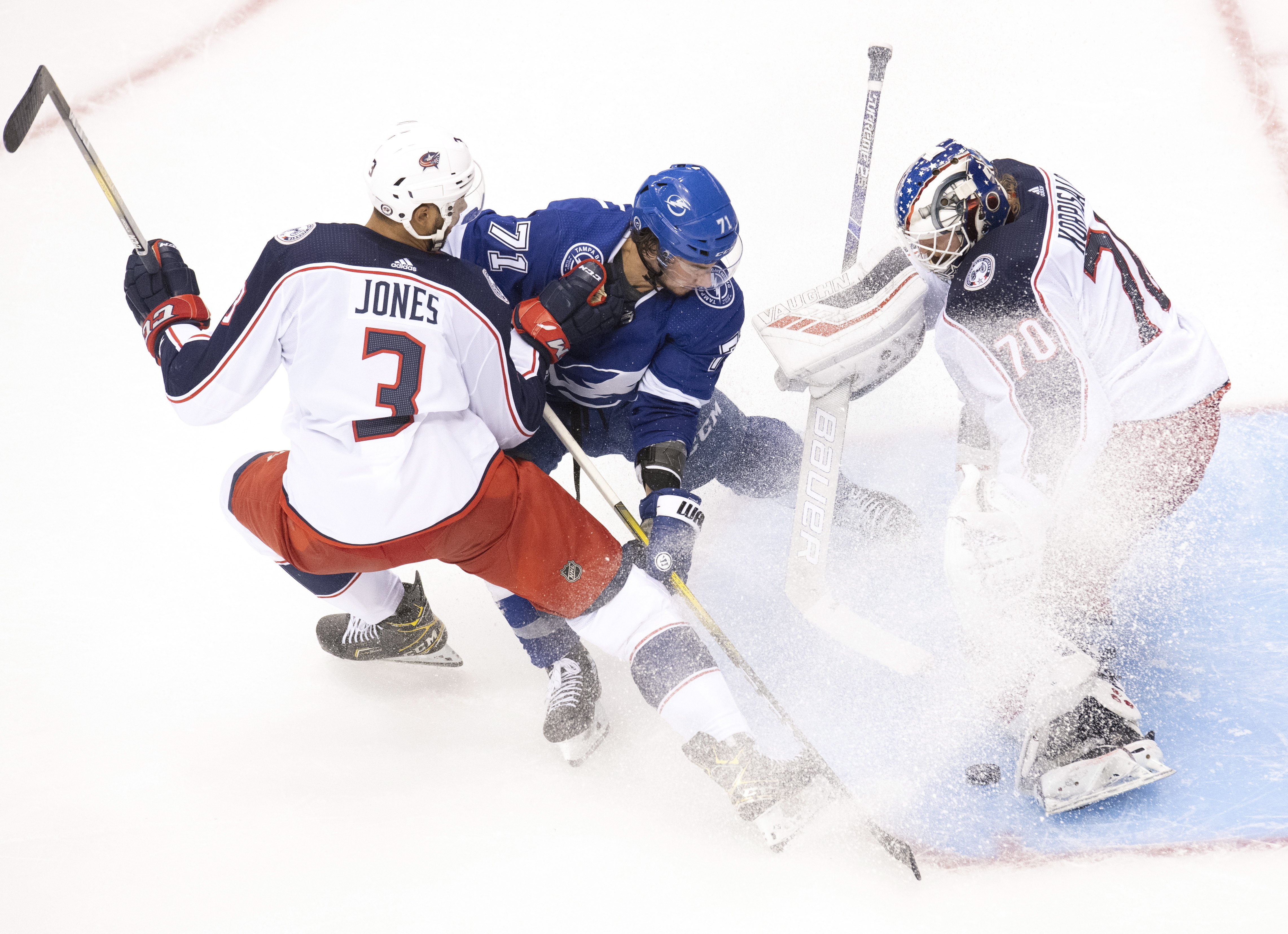 Just how many records did the Lightning-Blue Jackets set in Game 1?