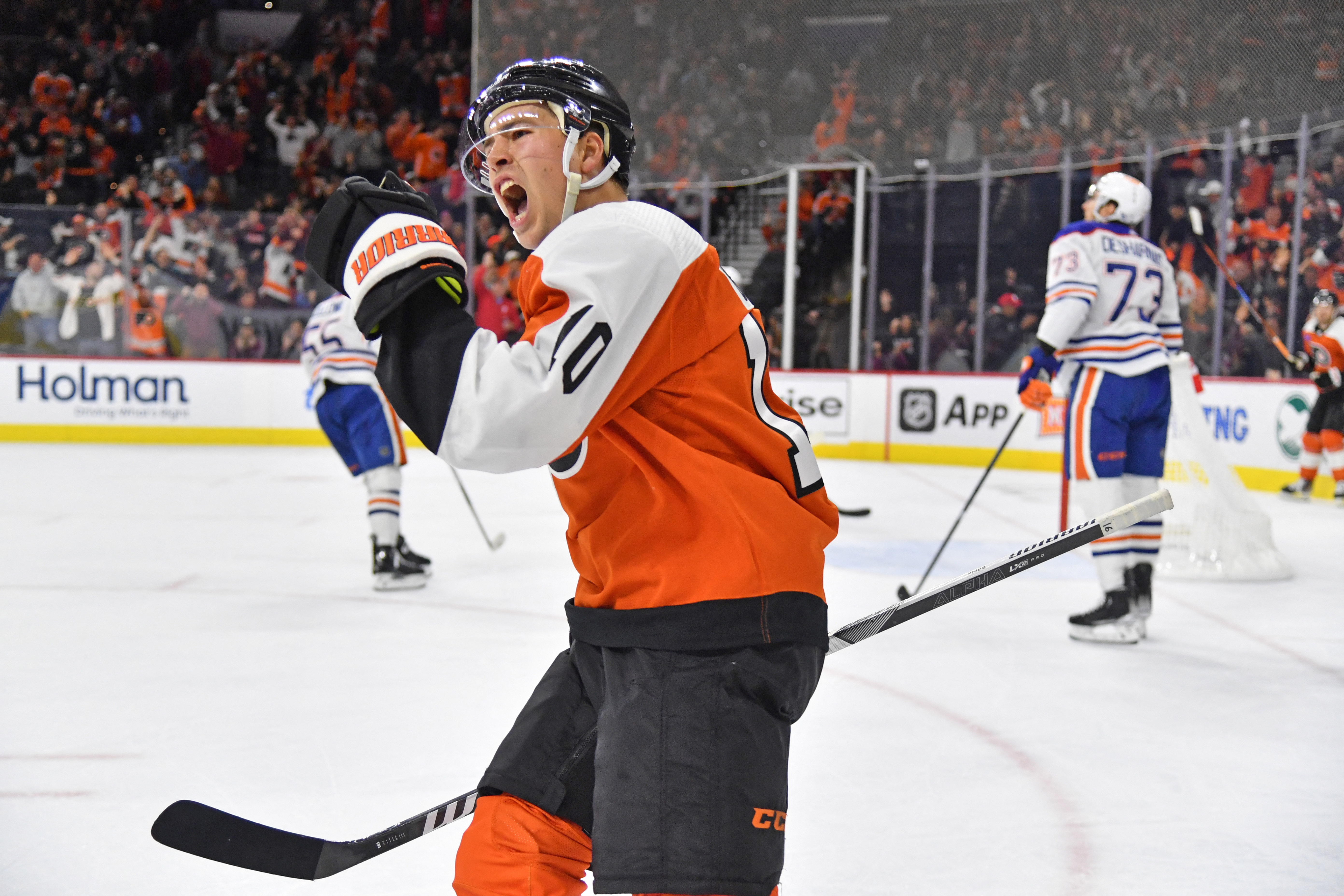 Cam Atkinson scores twice, leading the Flyers to a 4-1 win over the Oilers