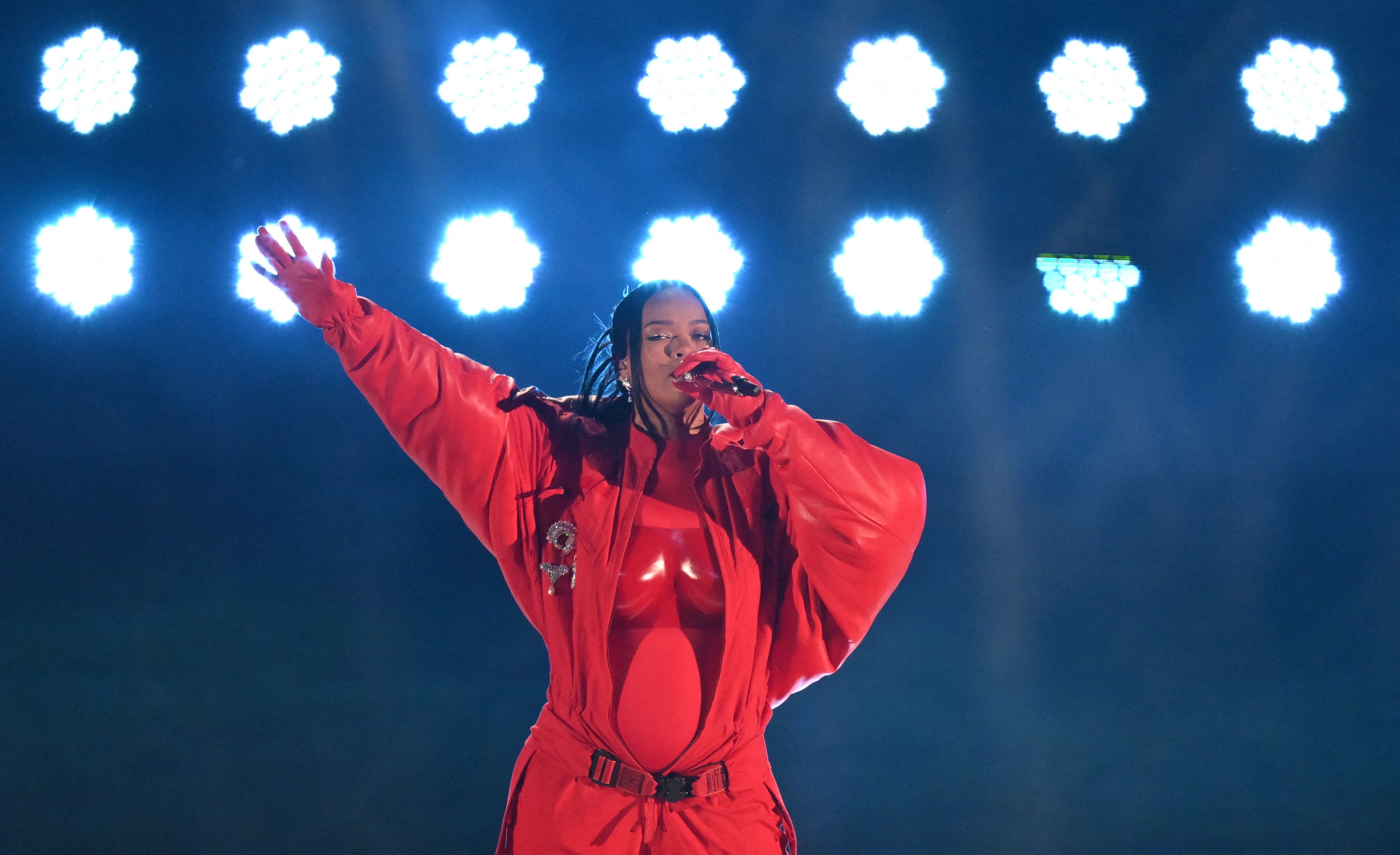 Rihanna delivers soaring Super Bowl halftime performance