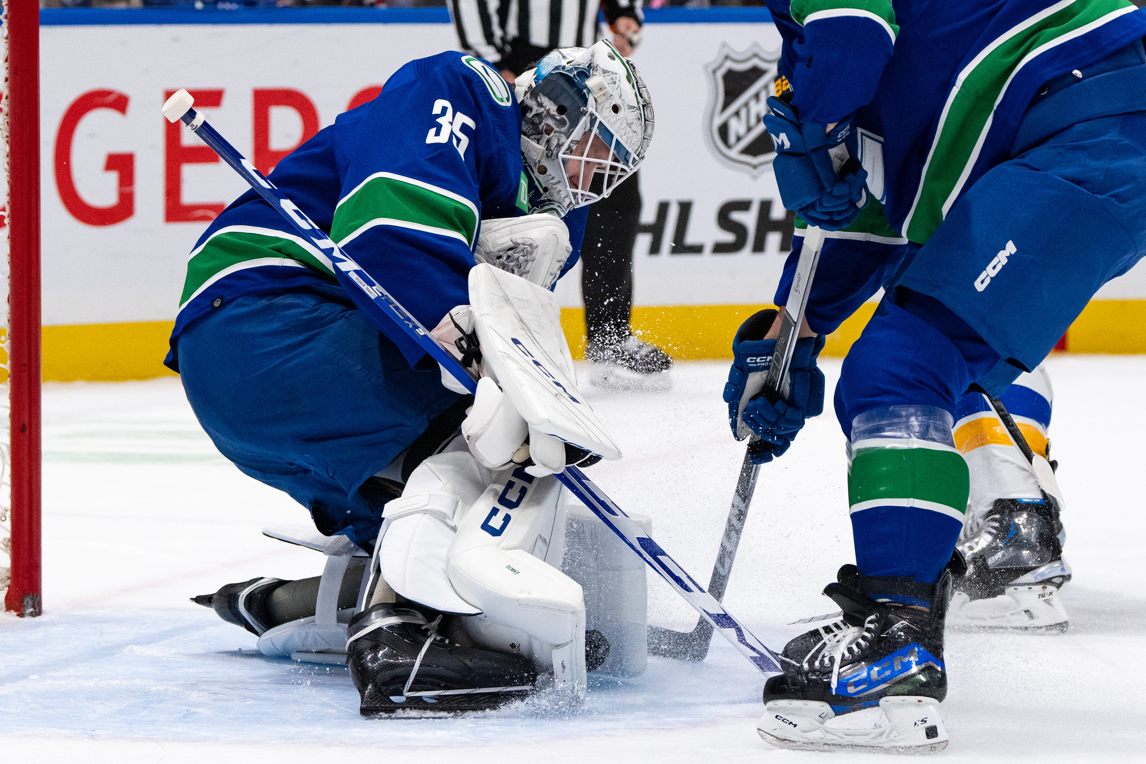 Hughes leads the way, Canucks shut out Blues in dominant fashion