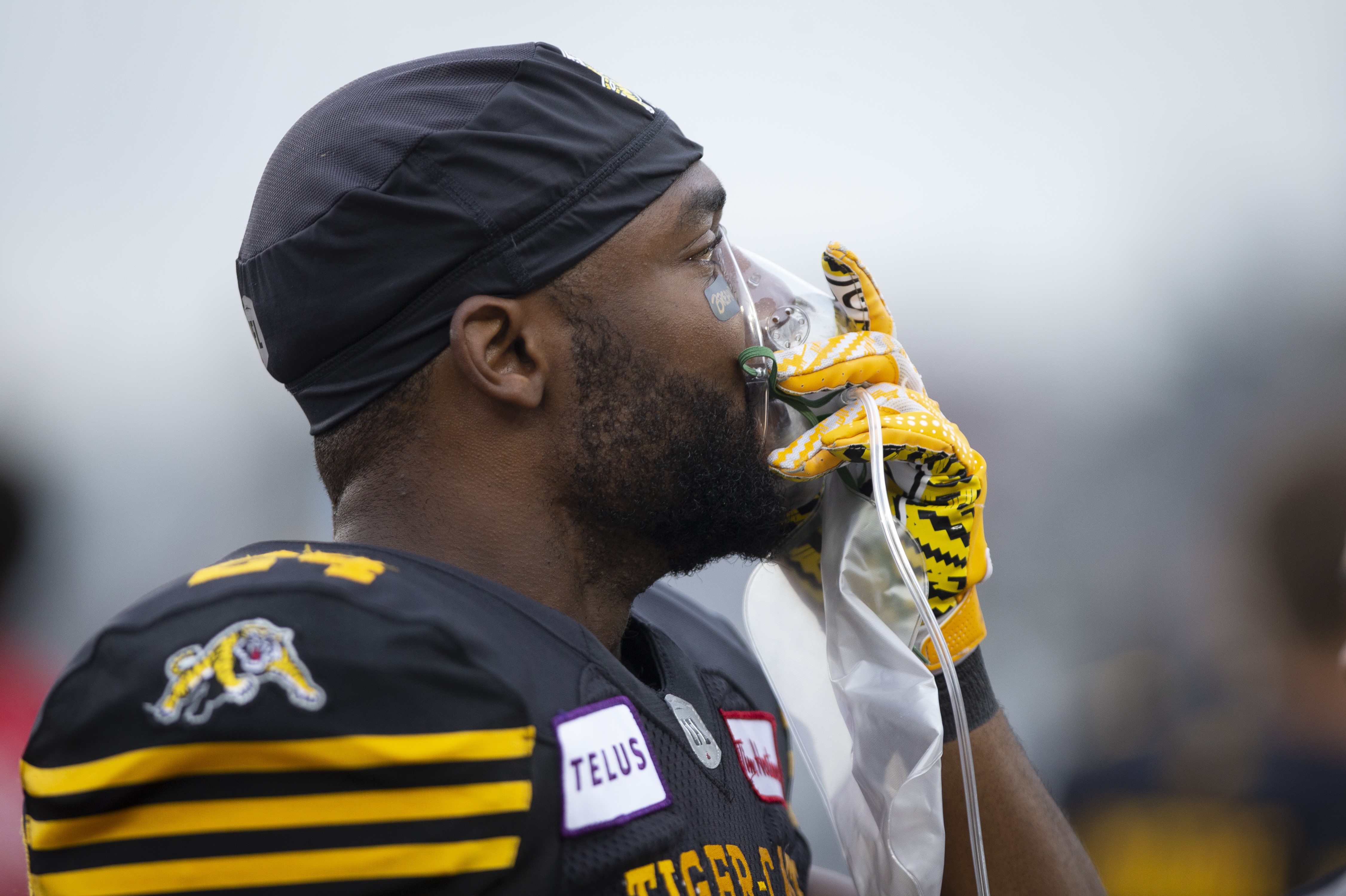 Delvin Breaux of the Hamilton Tiger-cats plays against the