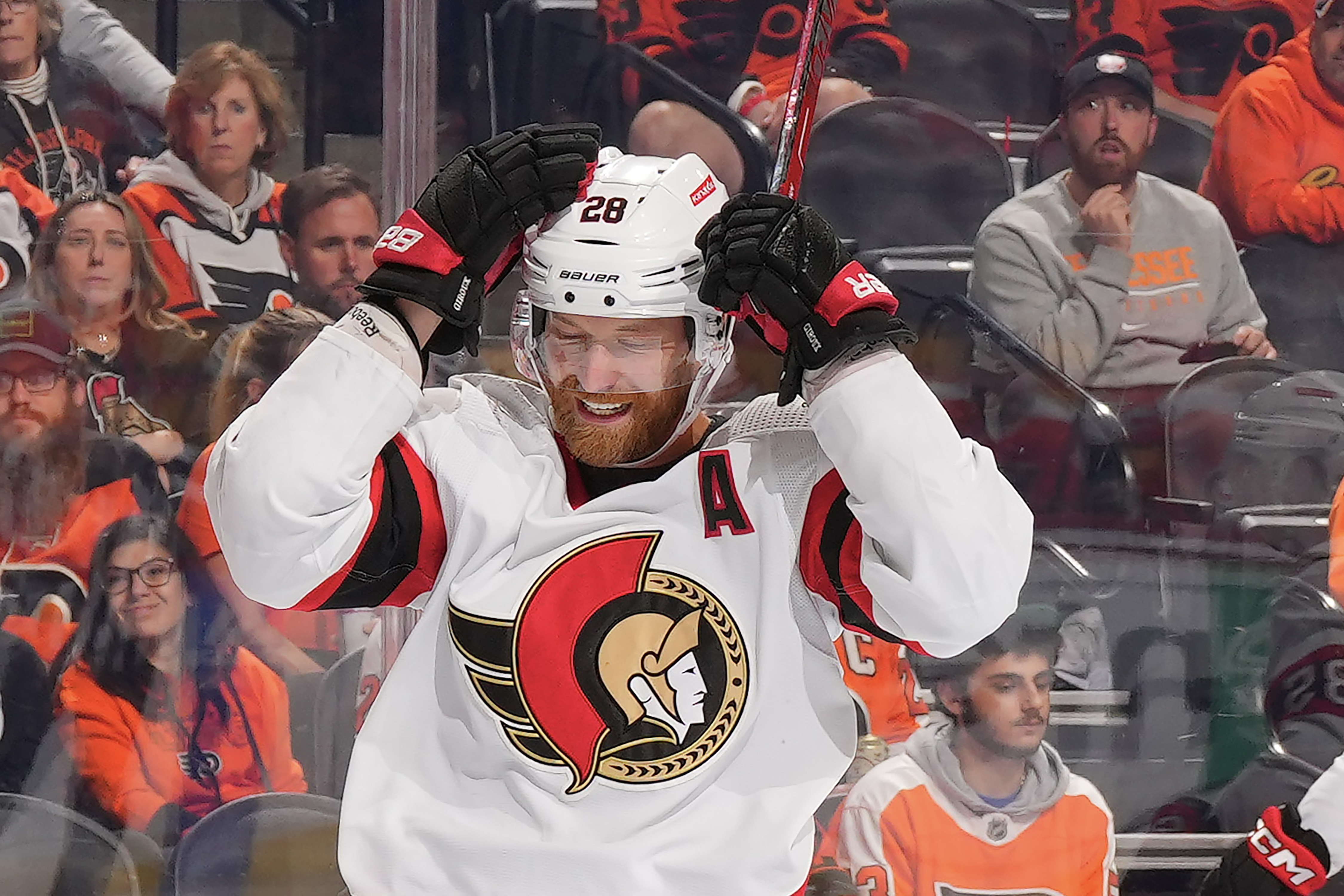 Claude Giroux of the Ottawa Senators looks on during the third period  News Photo - Getty Images