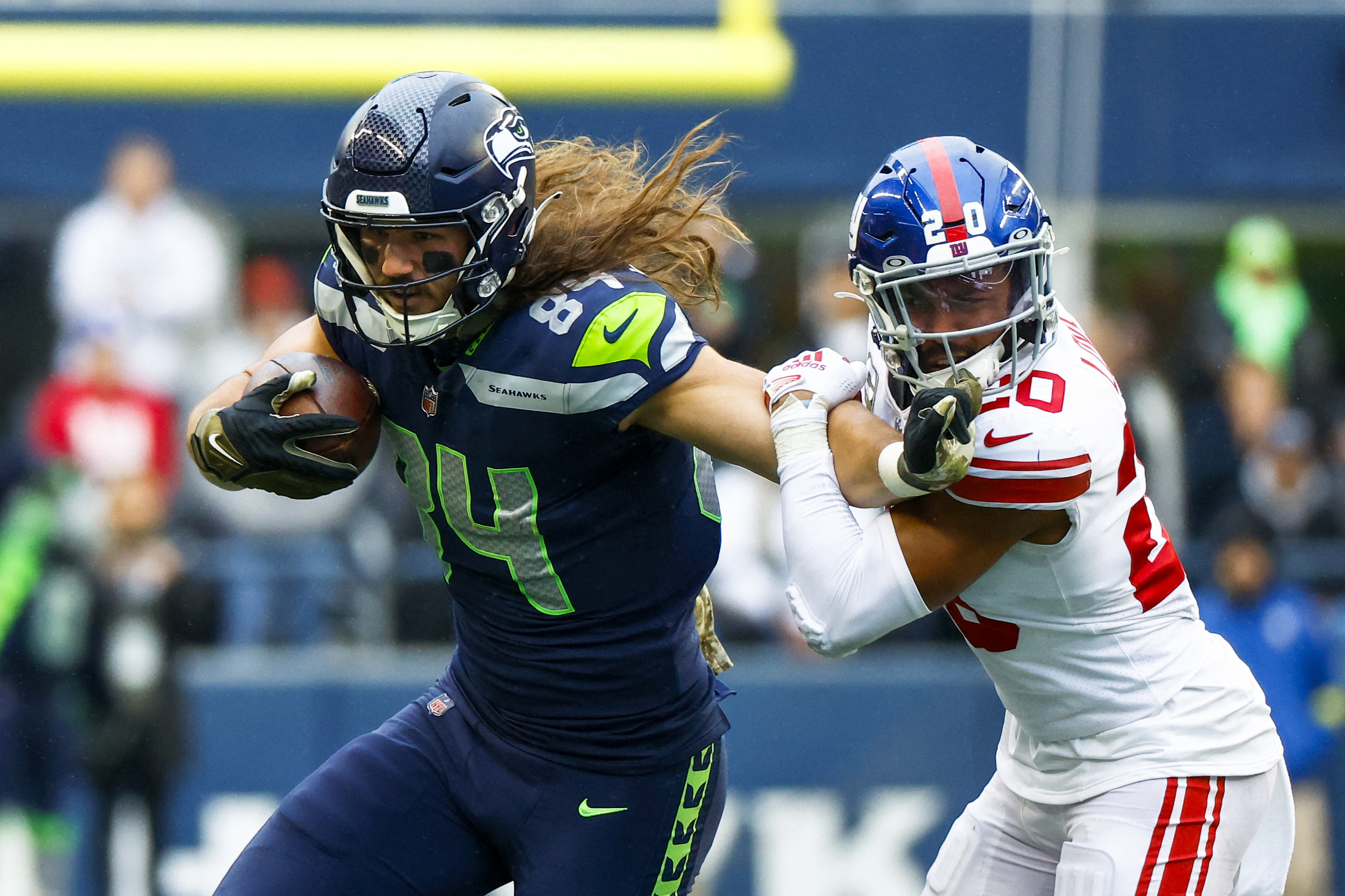 Adoree' Jackson strips Tyler Lockett, recovers fumble