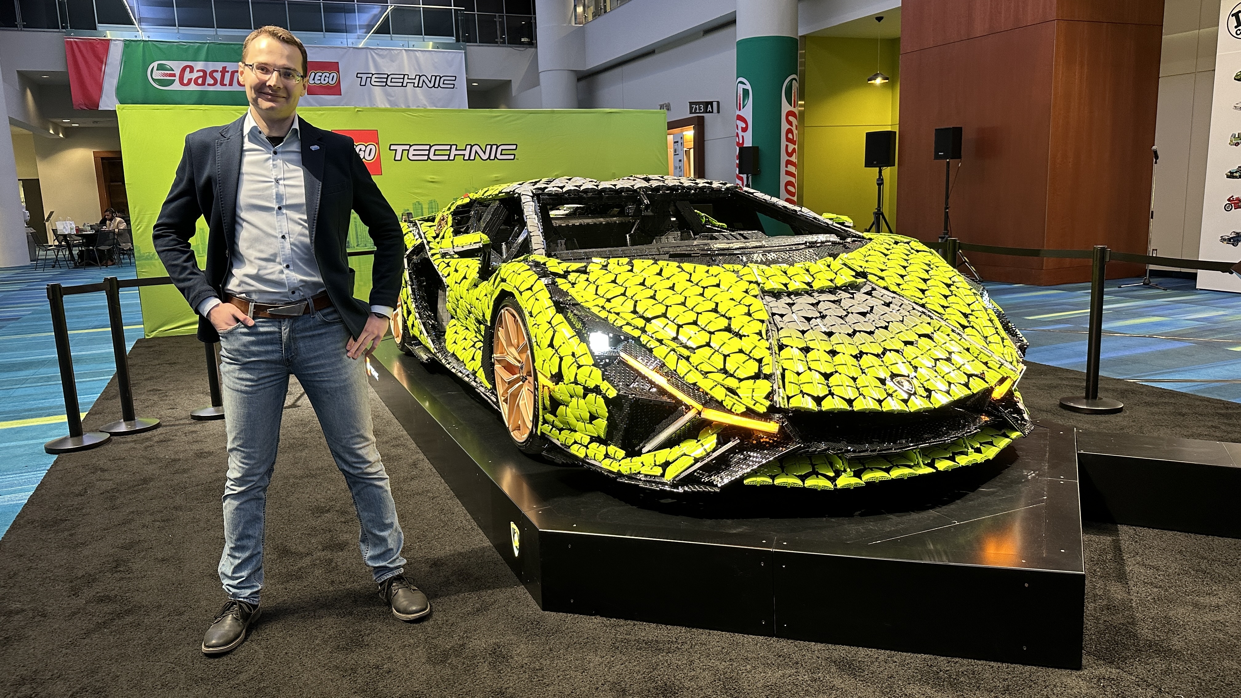 Lego Lamborghini designer meets real Sian for first time at