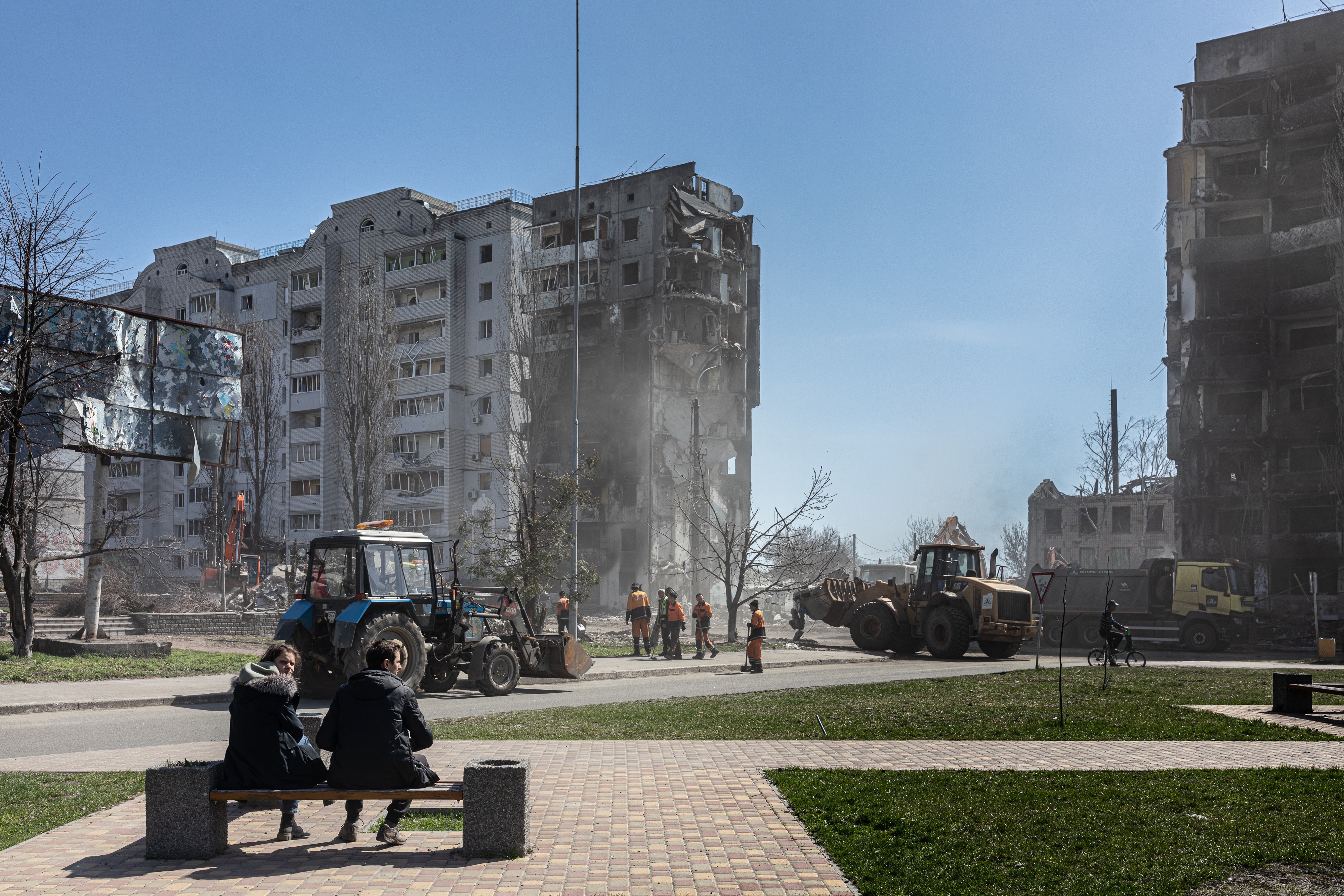 The harrowing scale of destruction in Ukraine's shattered town of