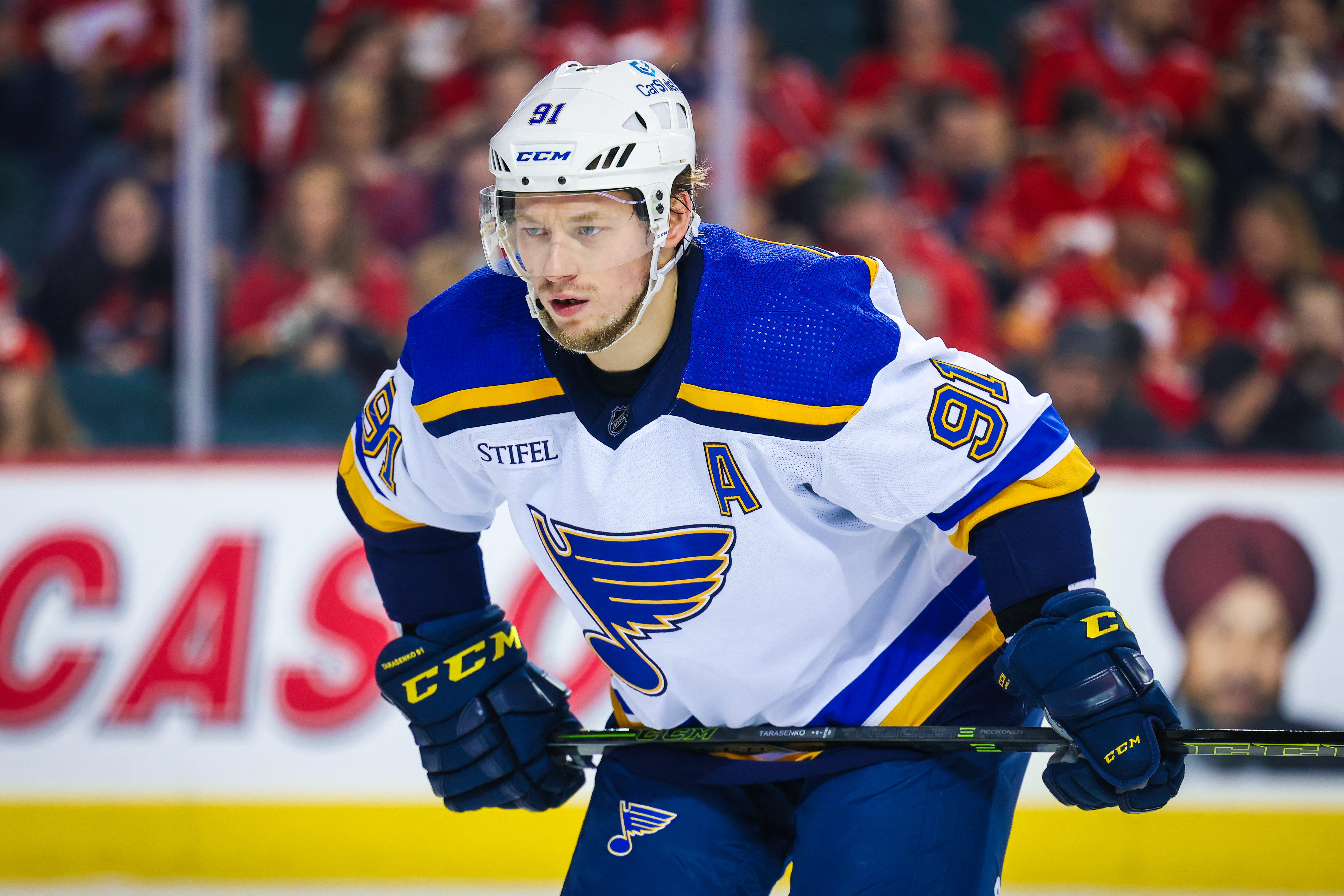Vladimir Tarasenko talks about being back with Blues