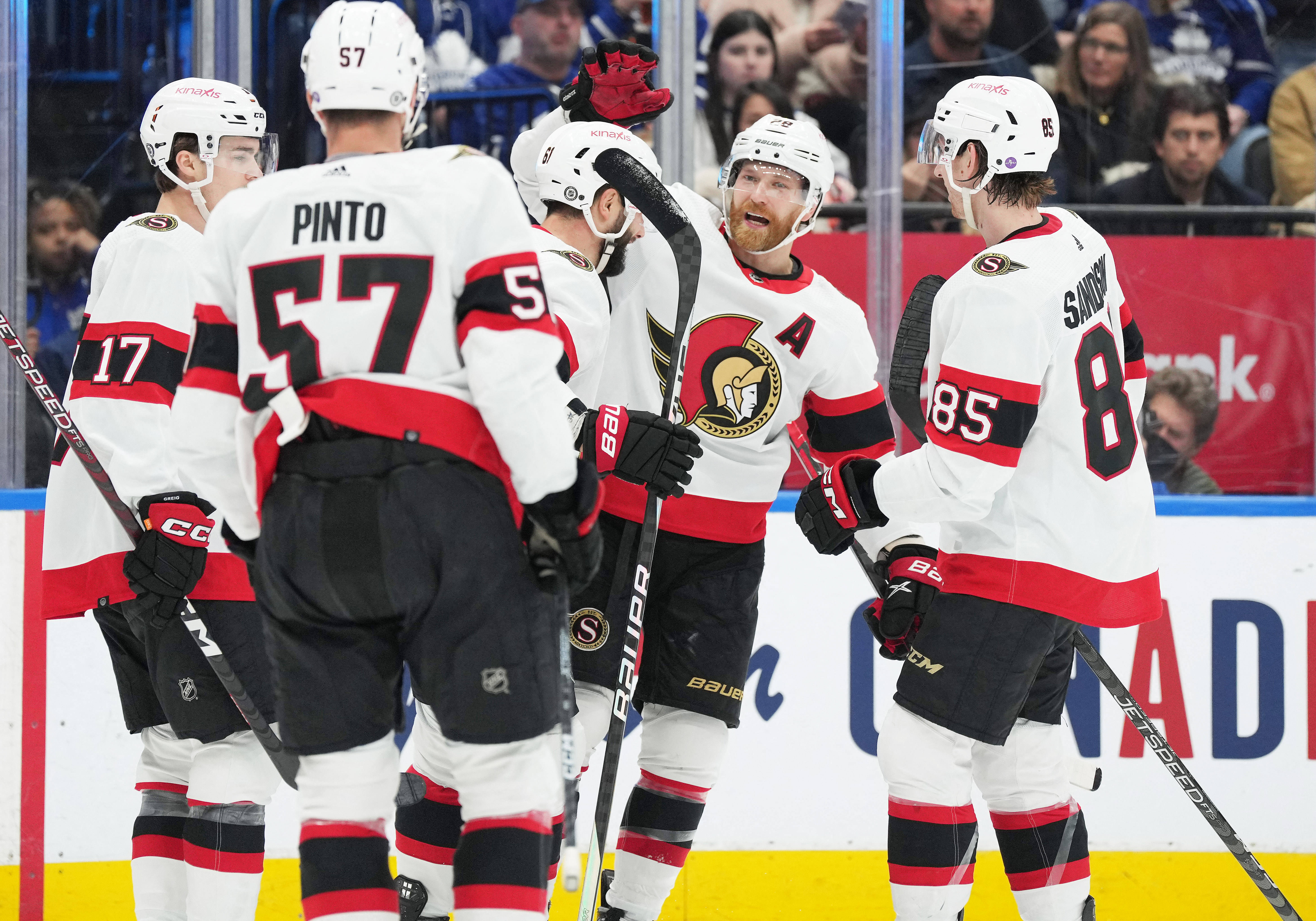 Batherson scores twice in 53 seconds, Sens beat Maple Leafs