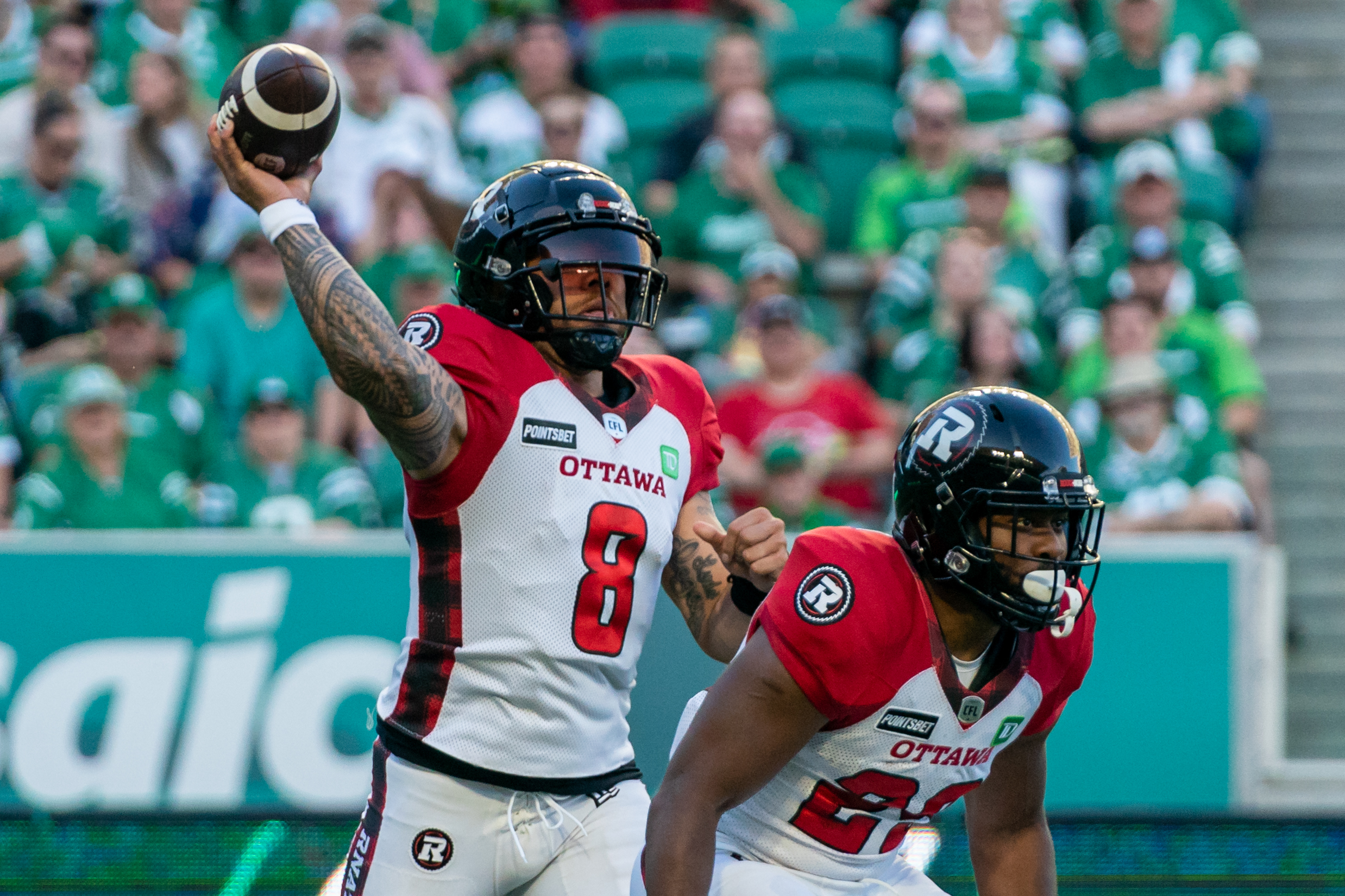 Redblacks QB Masoli done for the remainder of CFL season due to injury