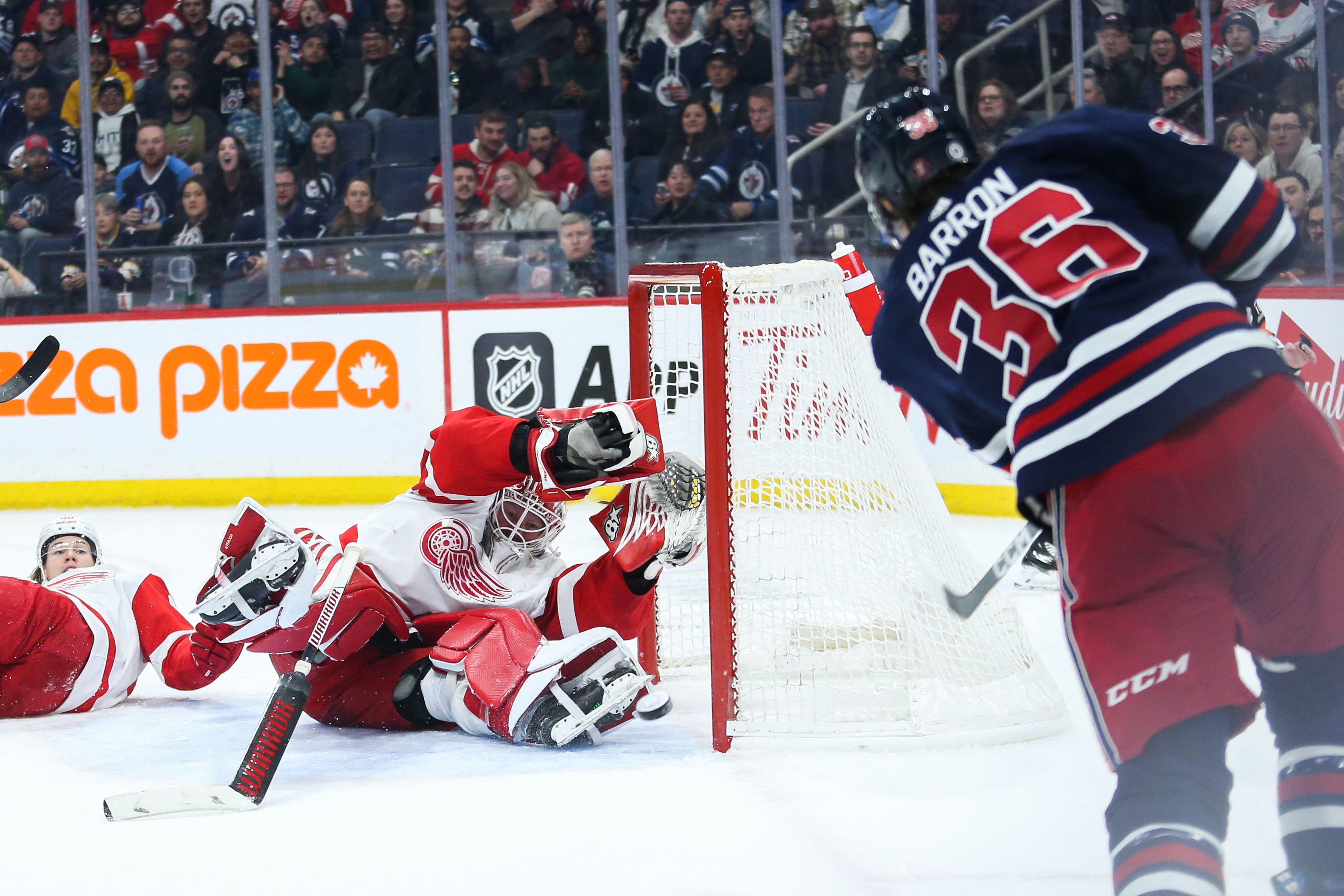 Connor, Scheifele, Wheeler help Jets beat Red Wings 6-2