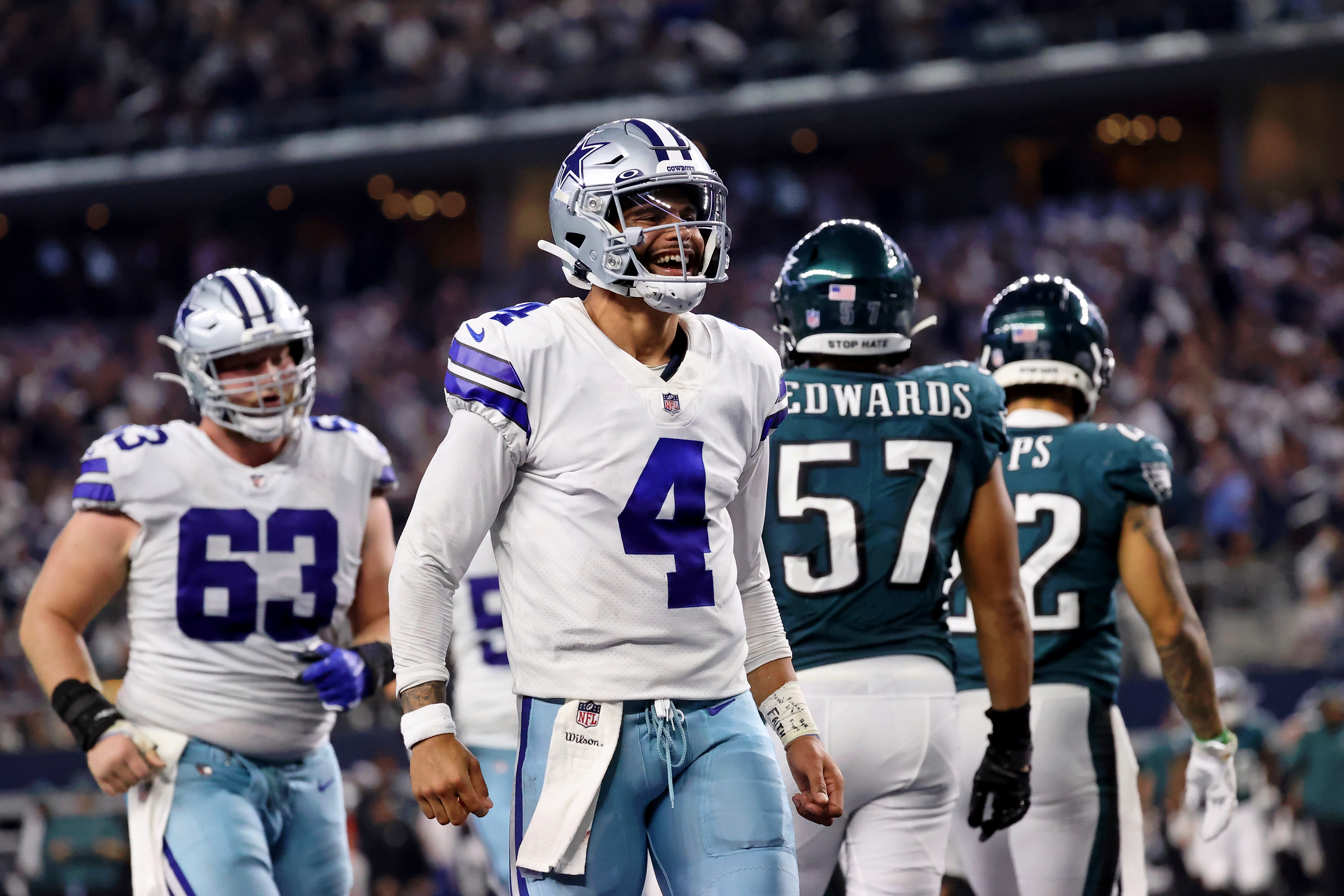 Cowboys vs Eagles: Dak Prescott and the Dallas Cowboys manhandle