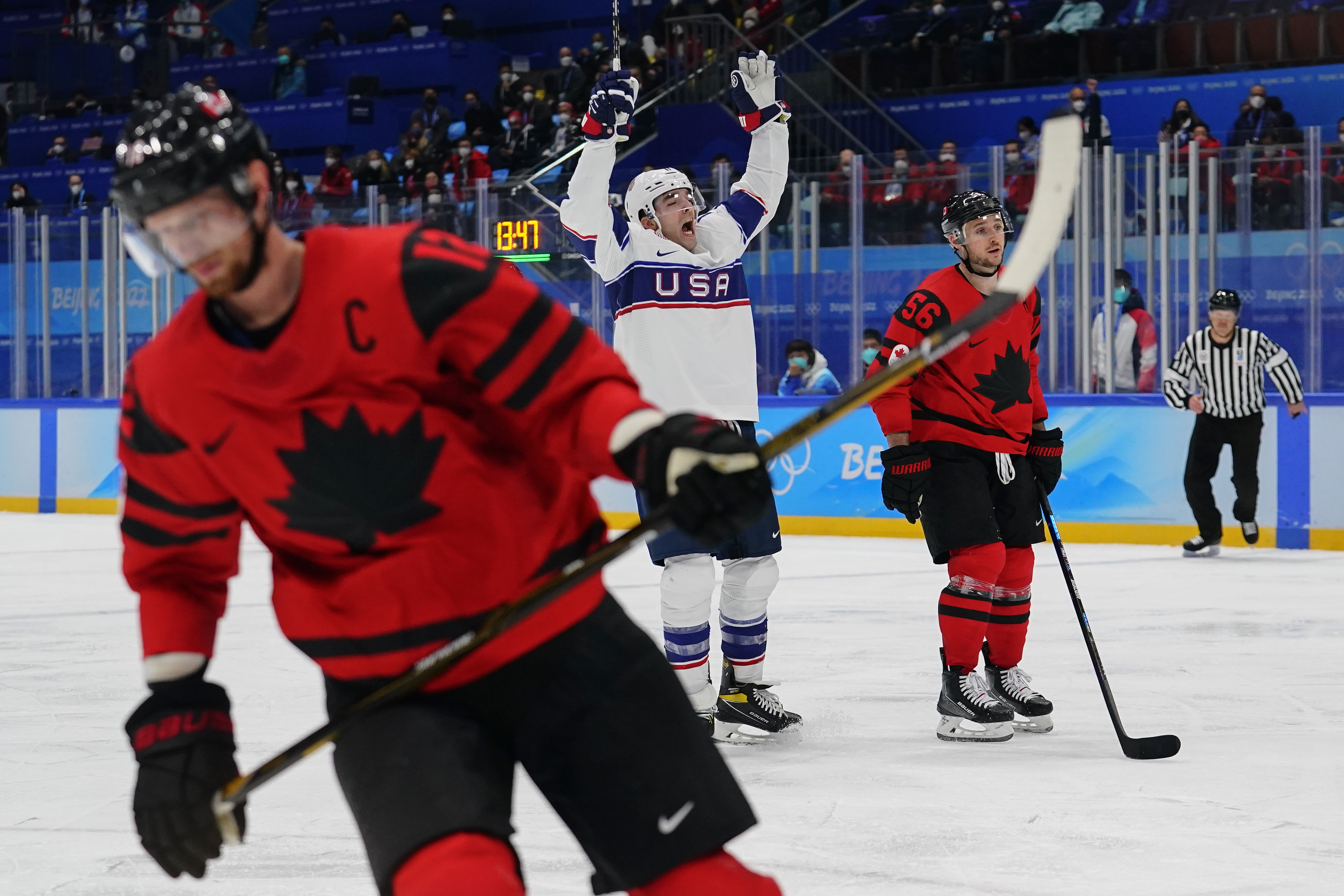 Team USA snags win over rival Canada in men's Olympic hockey