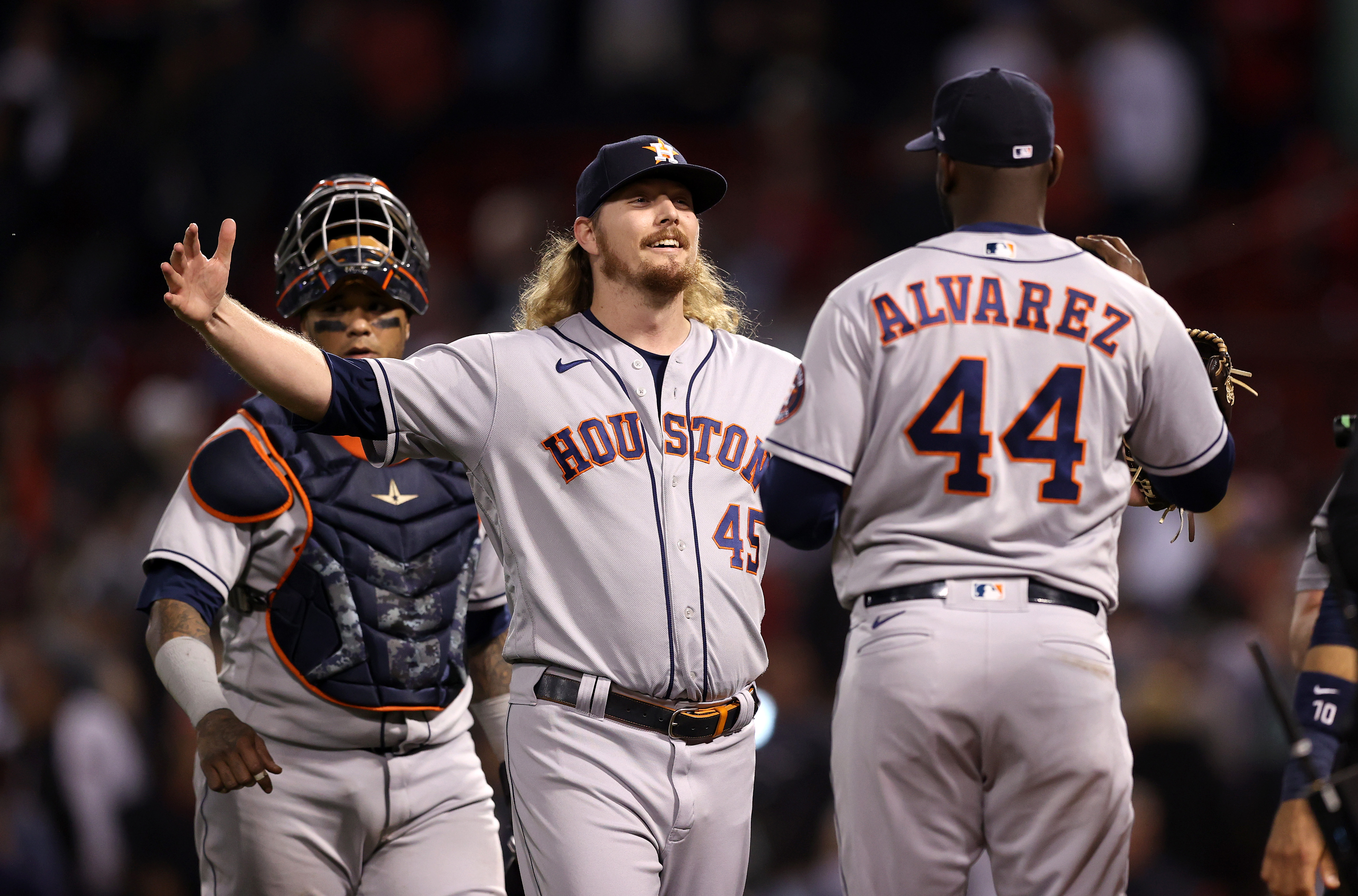 Astros' Framber Valdez goes 8 innings, beats Red Sox for 3-2 ALCS