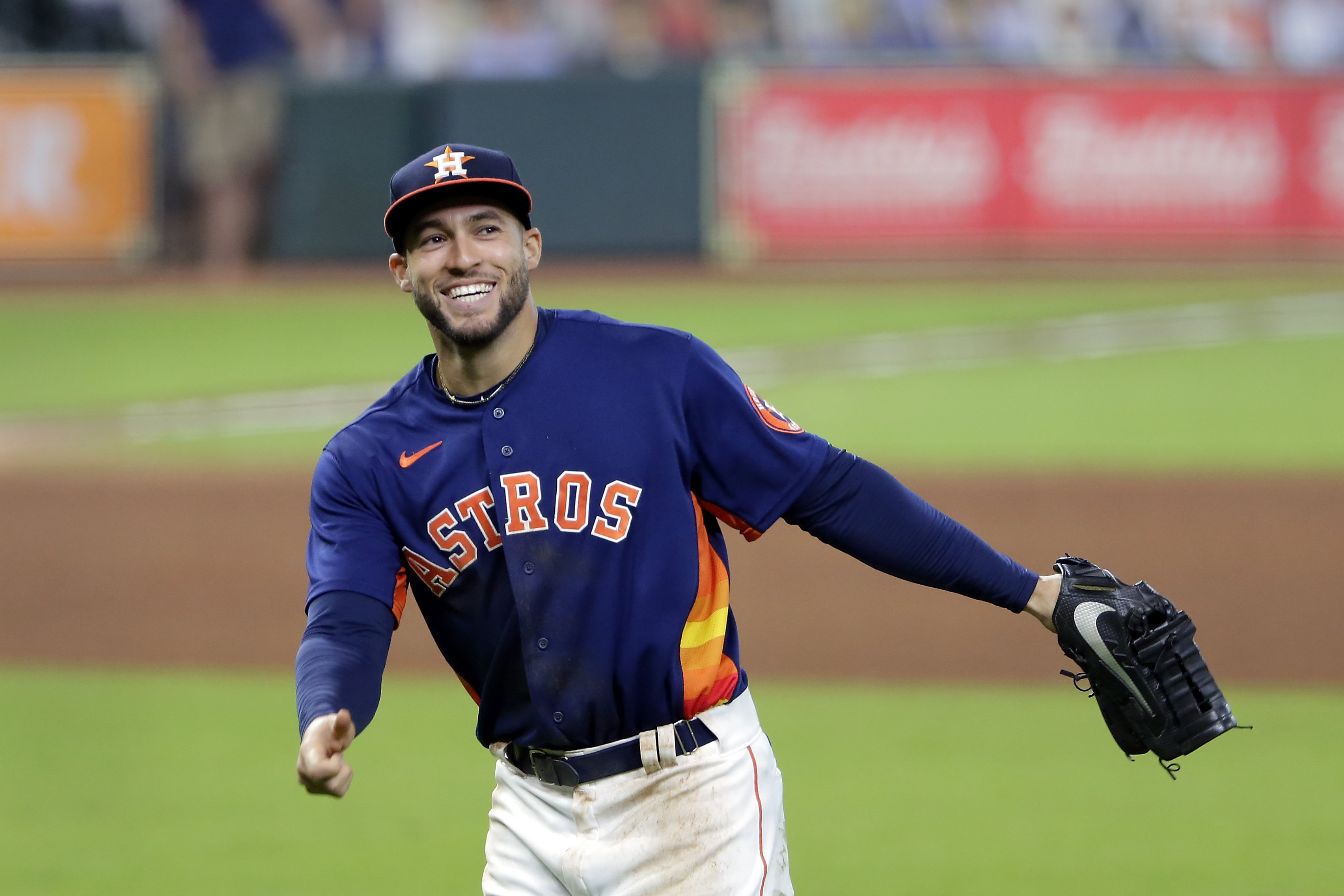 George Springer of the Houston Astros poses for a portrait during