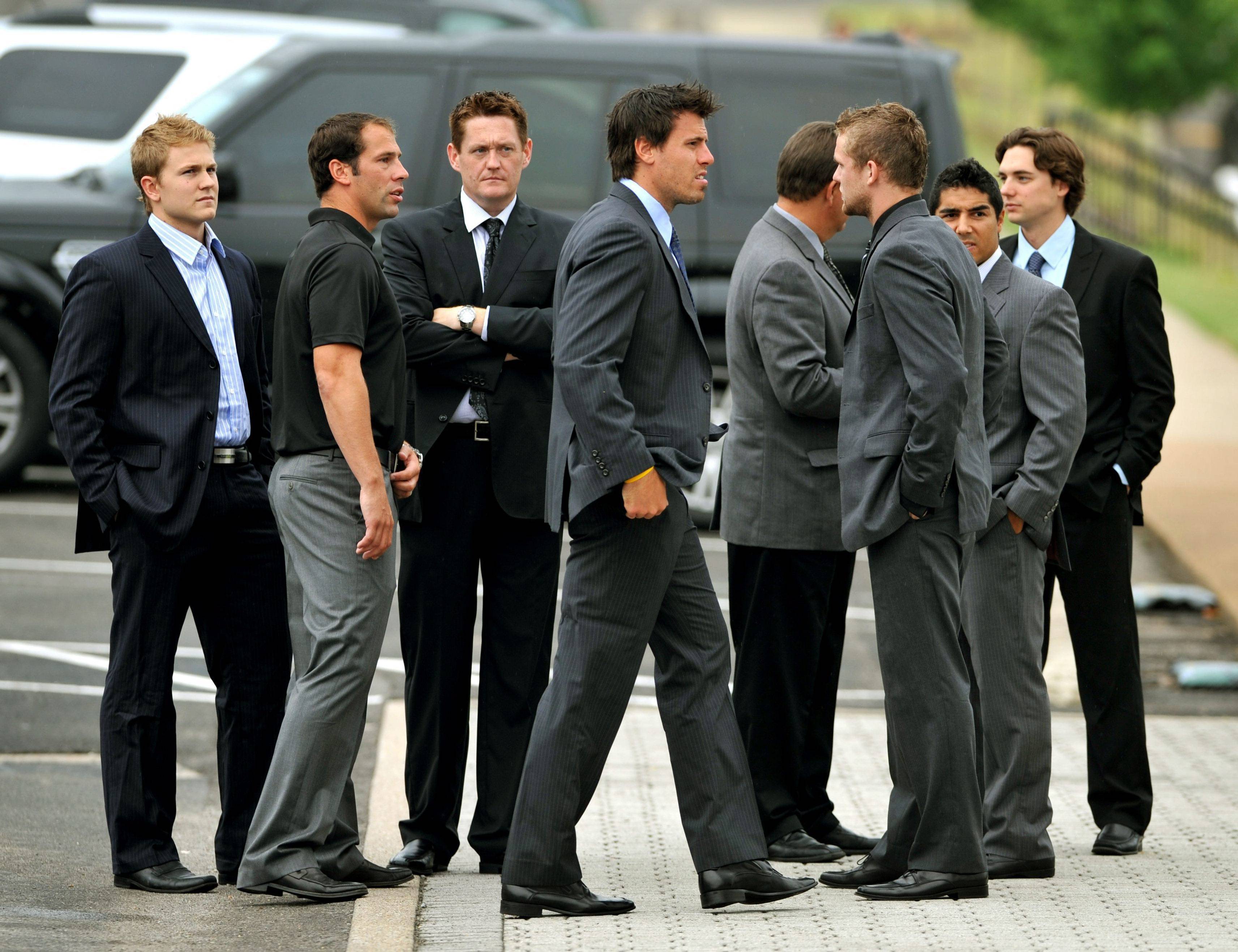 Why do hockey players wear suits? 
