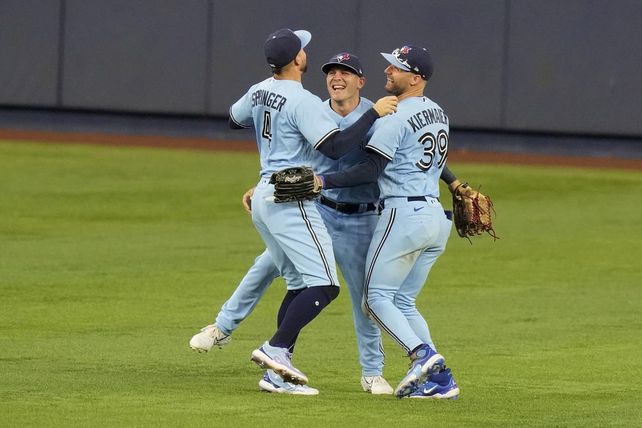 Daulton Varsho details first home run as a Blue Jay, outfield