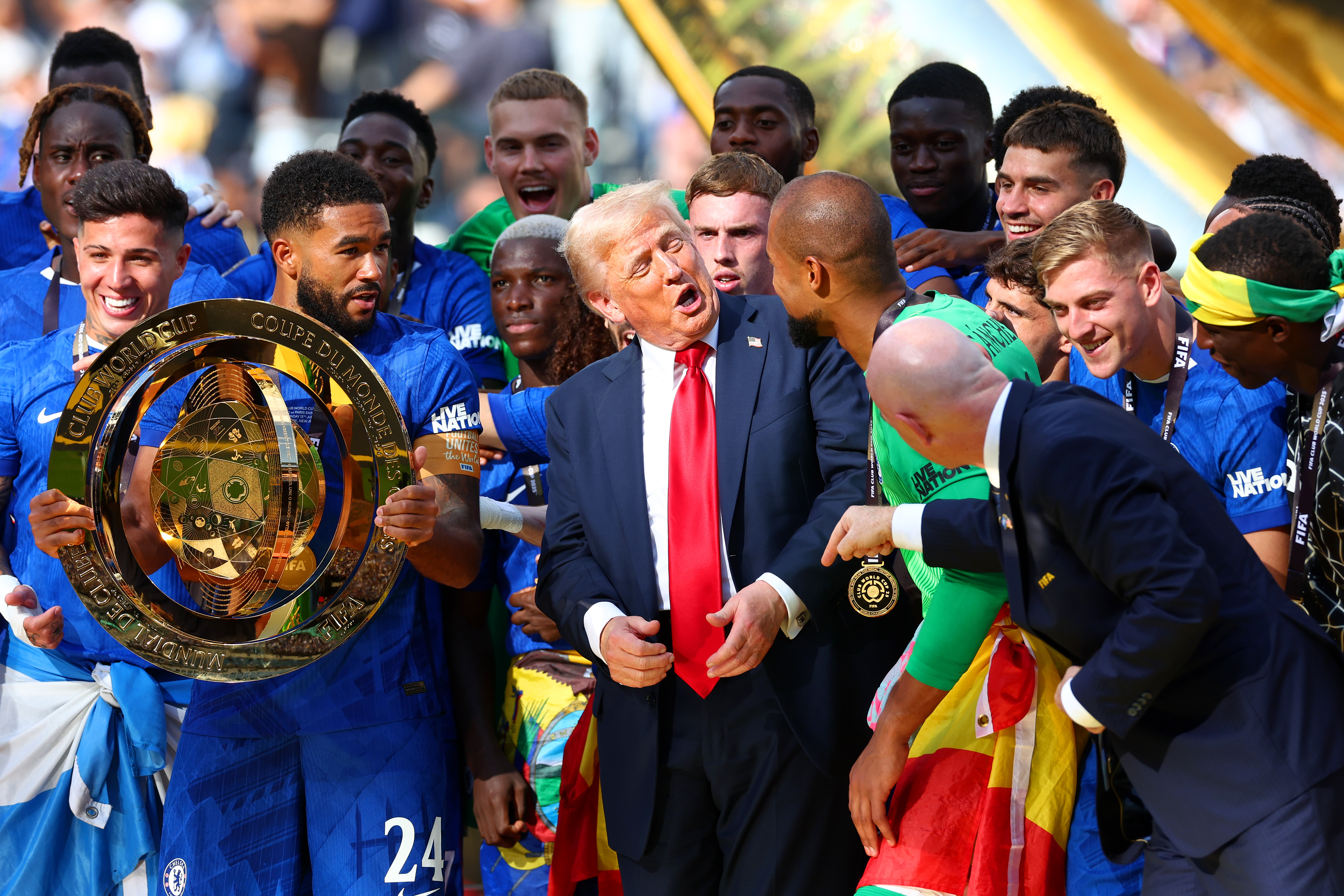 Donald Trump's Weird Move at the FIFA Club World Cup Final Baffles Soccer Stars Cole Palmer and James Reece