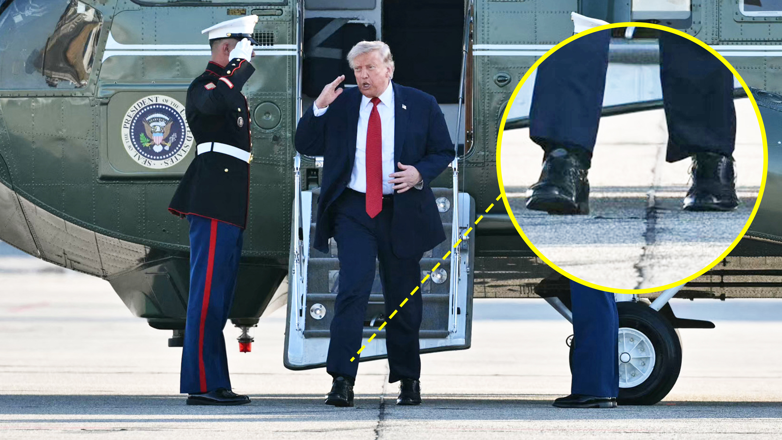 Trump, 80, Flaunts Puffy Cankles After Brutal G7 Summit in France