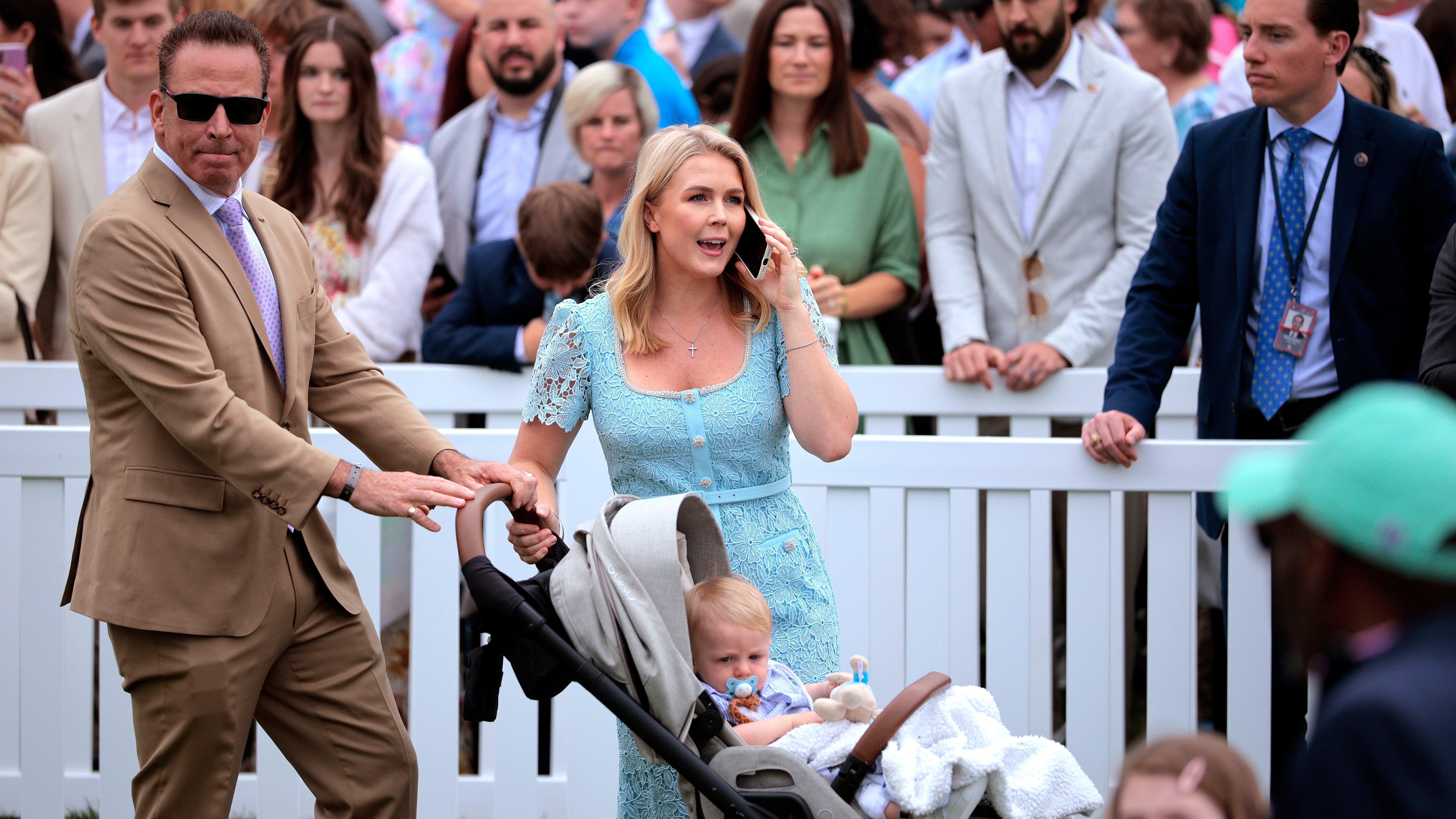 Karoline Leavitt, 27, Joins Easter Egg Roll With Rarely Seen Hubby, 59,  Nicholas Riccio and Son